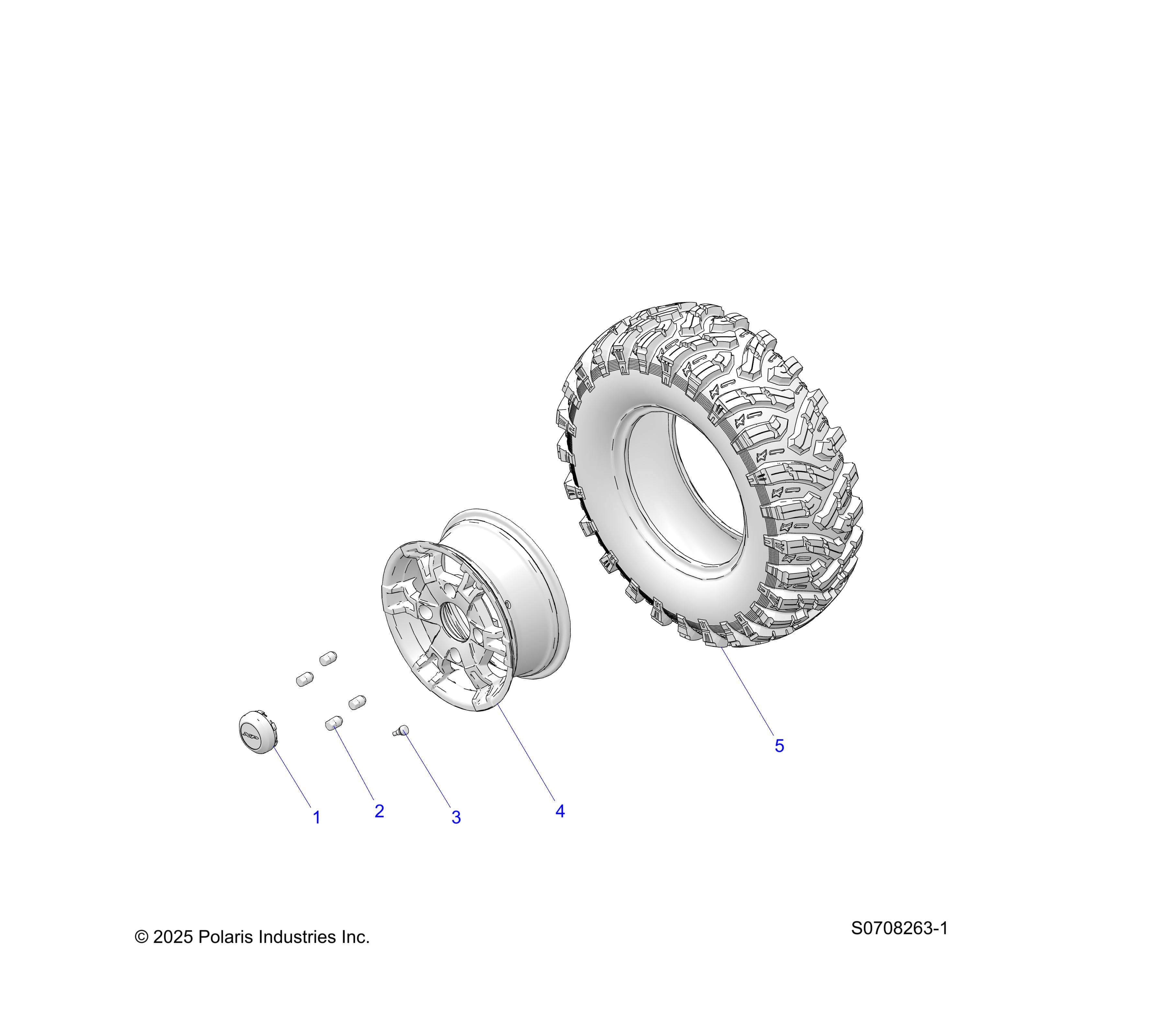 2026 RANGER 1000 XP CREW NORTHSTAR TEXAS EDITION β WHEELS, FRONT, MACHINED diagram