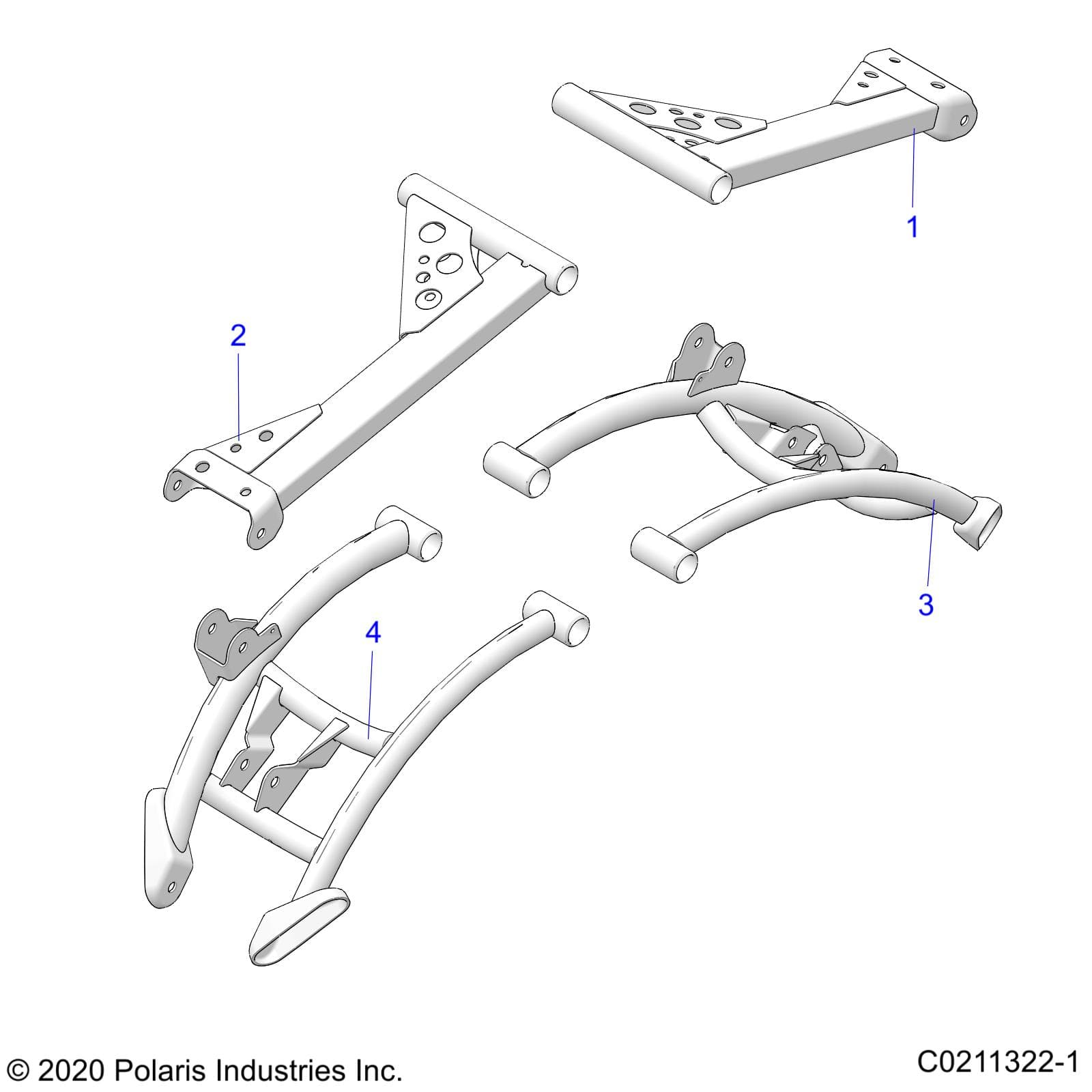 2026 SPORTSMAN 1000 ULTIMATE 49S R01 - A26SXR95AG β SUSPENSION, REAR CONTROL ARMS - A26SXR95AG (C0211322-1) diagram