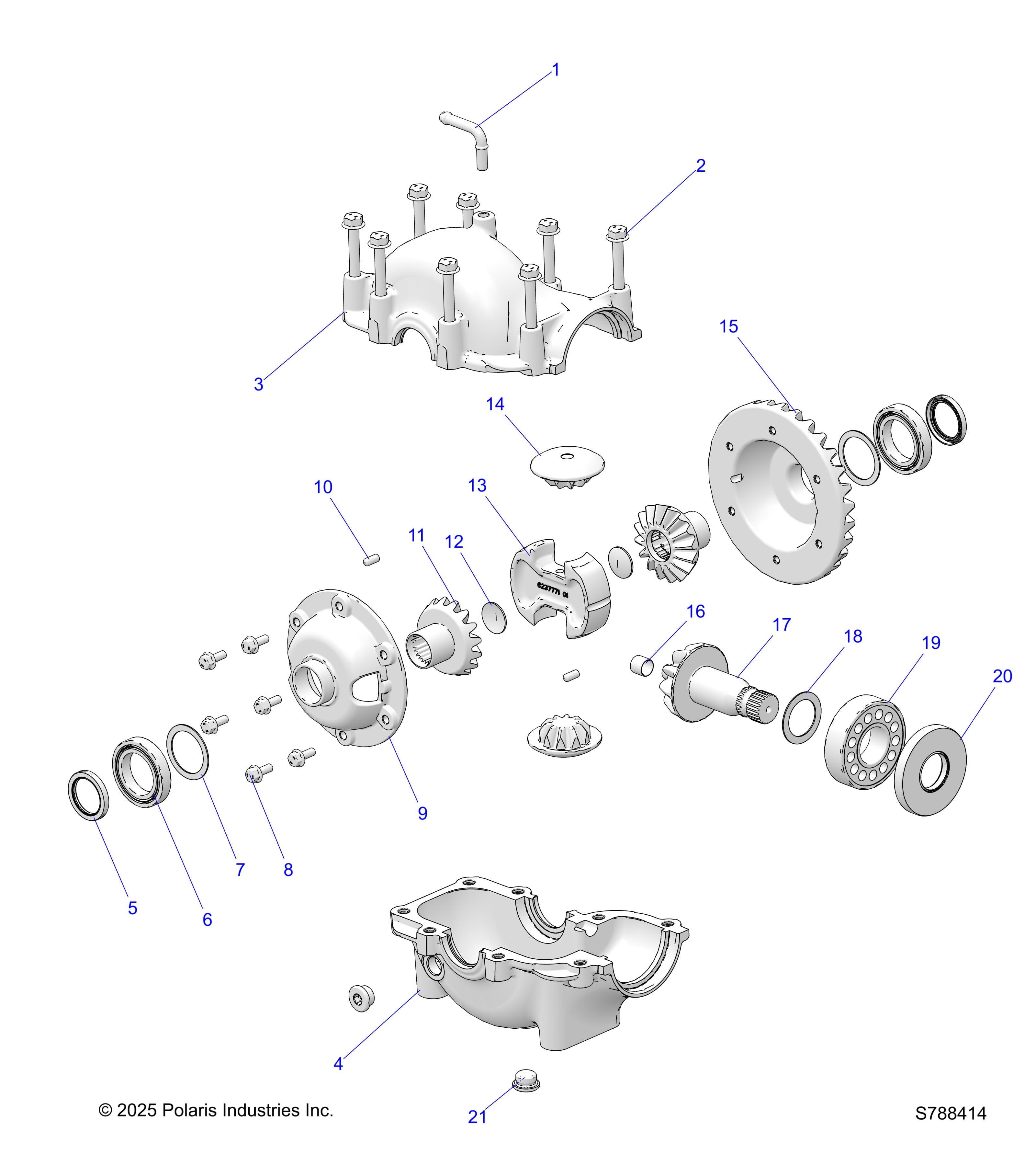 2026 RANGER 500 β DRIVE TRAIN, FRONT GEARCASE INTERNALS diagram