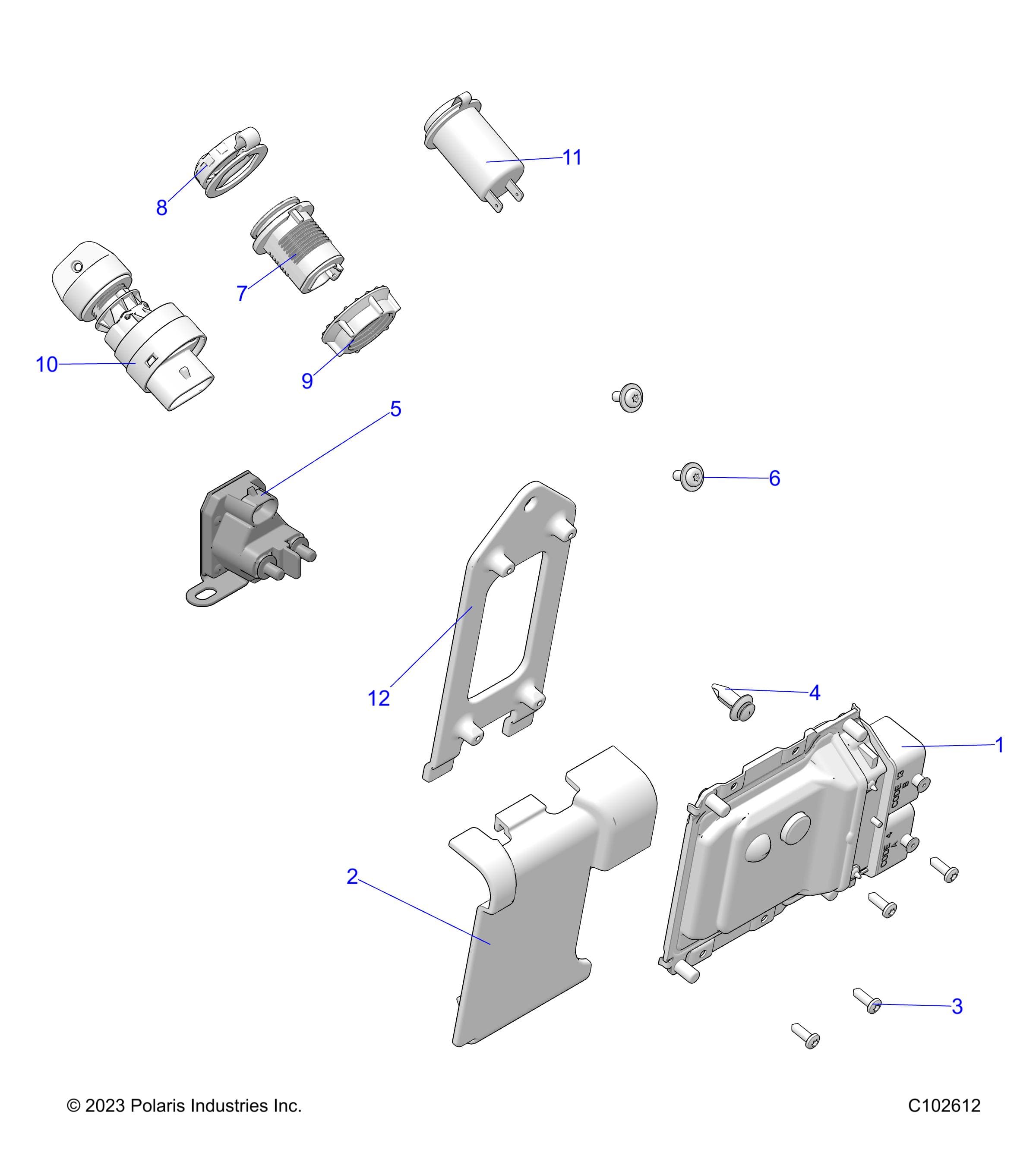 2026 SPORTSMAN TOURING 570 PREM β ELECTRICAL, SWITCHES, SENSORS and ECM - A26SDZ57AB (C102612) diagram