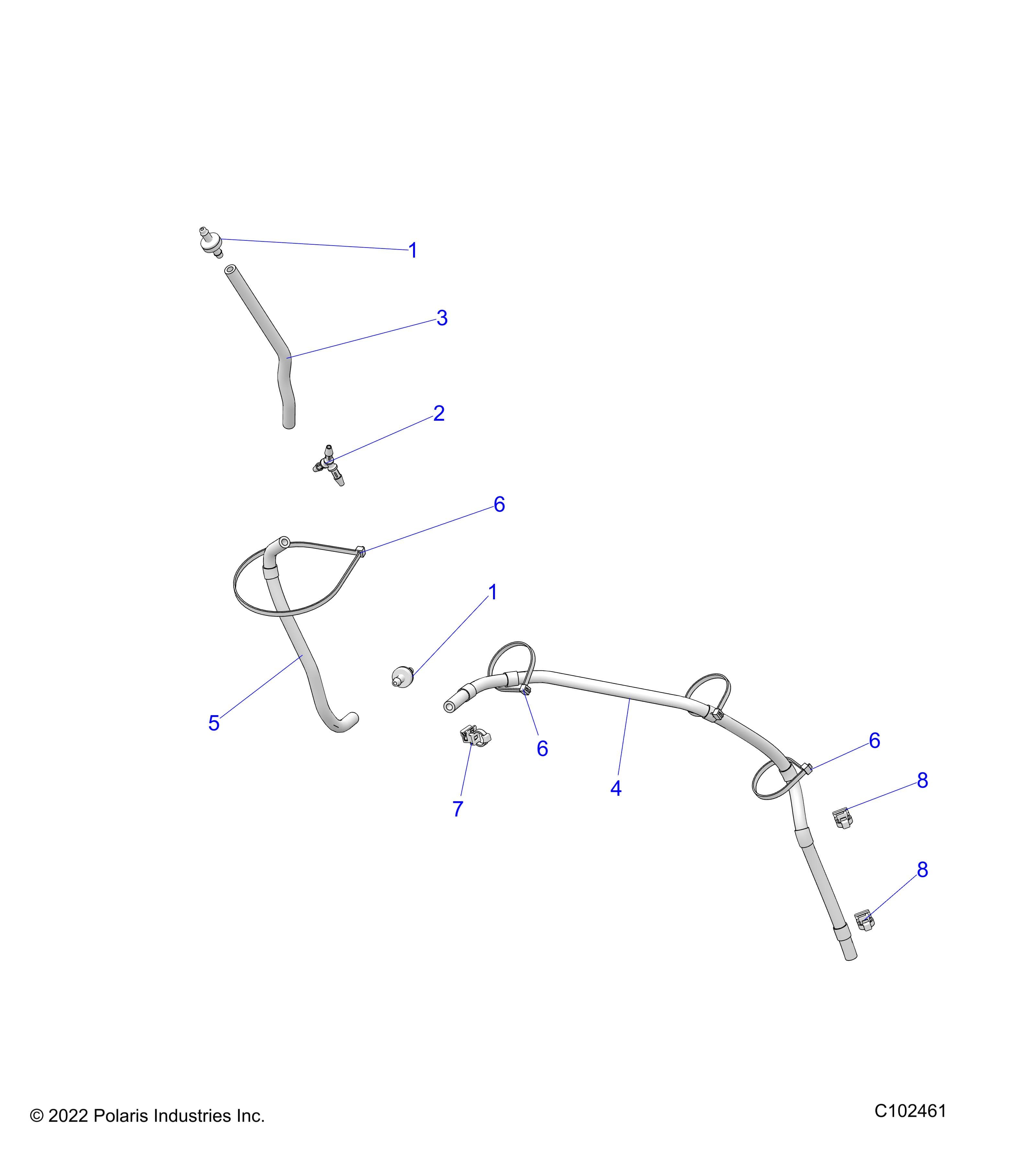 2026 SPORTSMAN 1000 ULTIMATE 49S R01 - A26SXR95AG β FUEL SYSTEM, FUEL TANK VENTING - A26SXR95AG (C102461) diagram