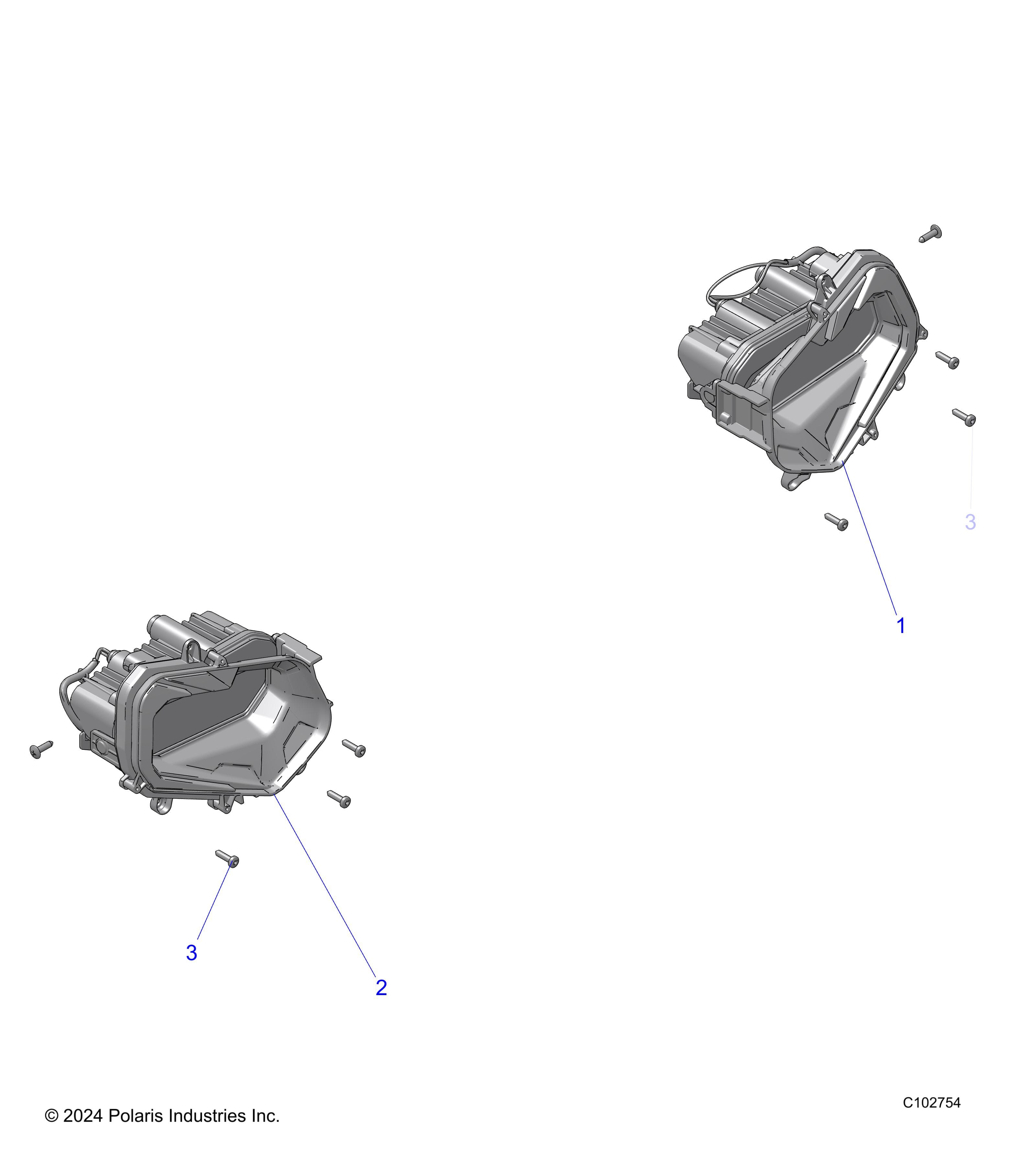 2026 SPORTSMAN XP 1000 MUD R01 - A26SXM95AR β ELECTRICAL, HEADLIGHTS - A26SXM95AR (C102754) diagram
