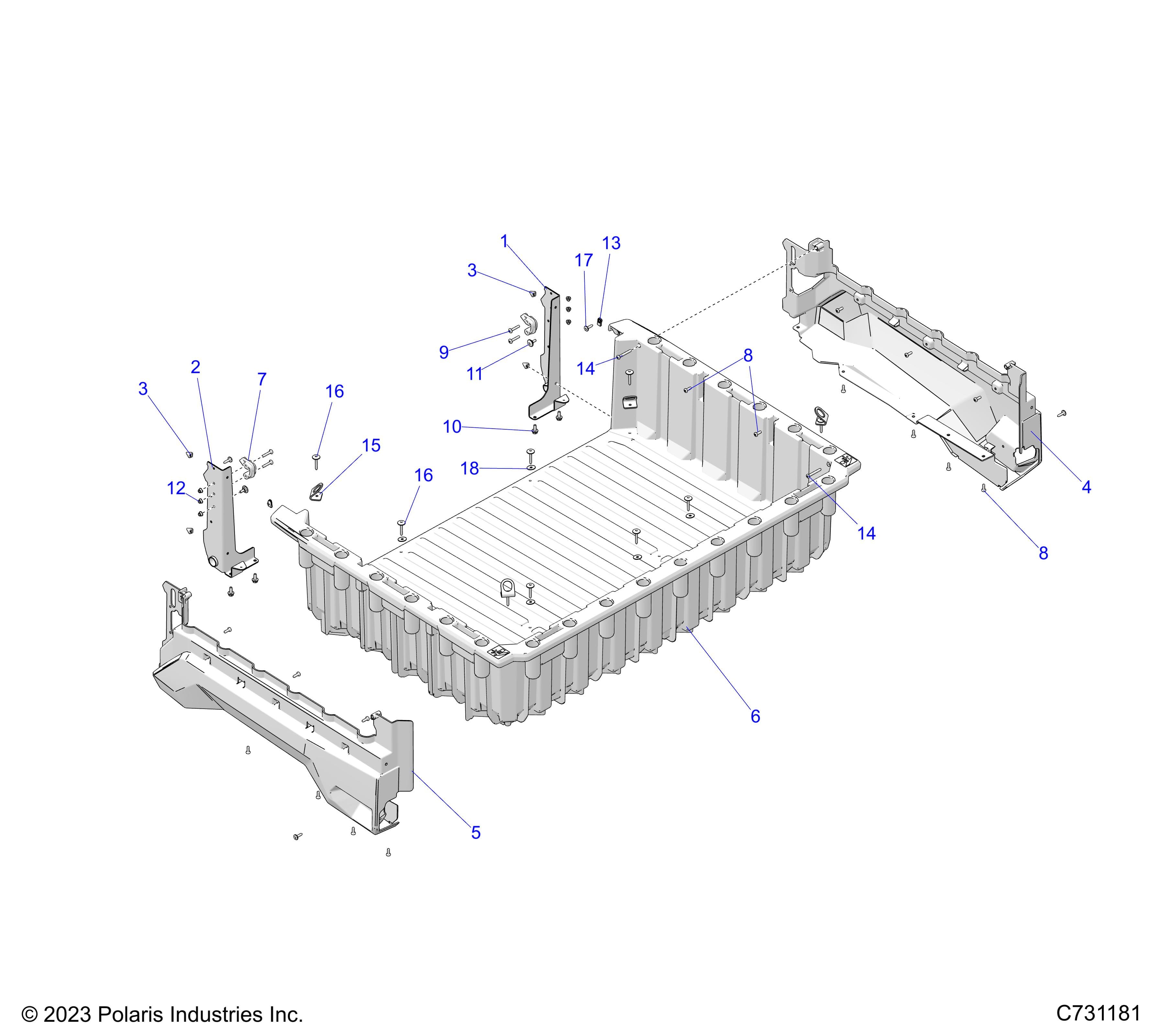 2026 RANGER 1000 NON EPS β BODY, BOX - R26TAA99A1/B1 (C731181) diagram