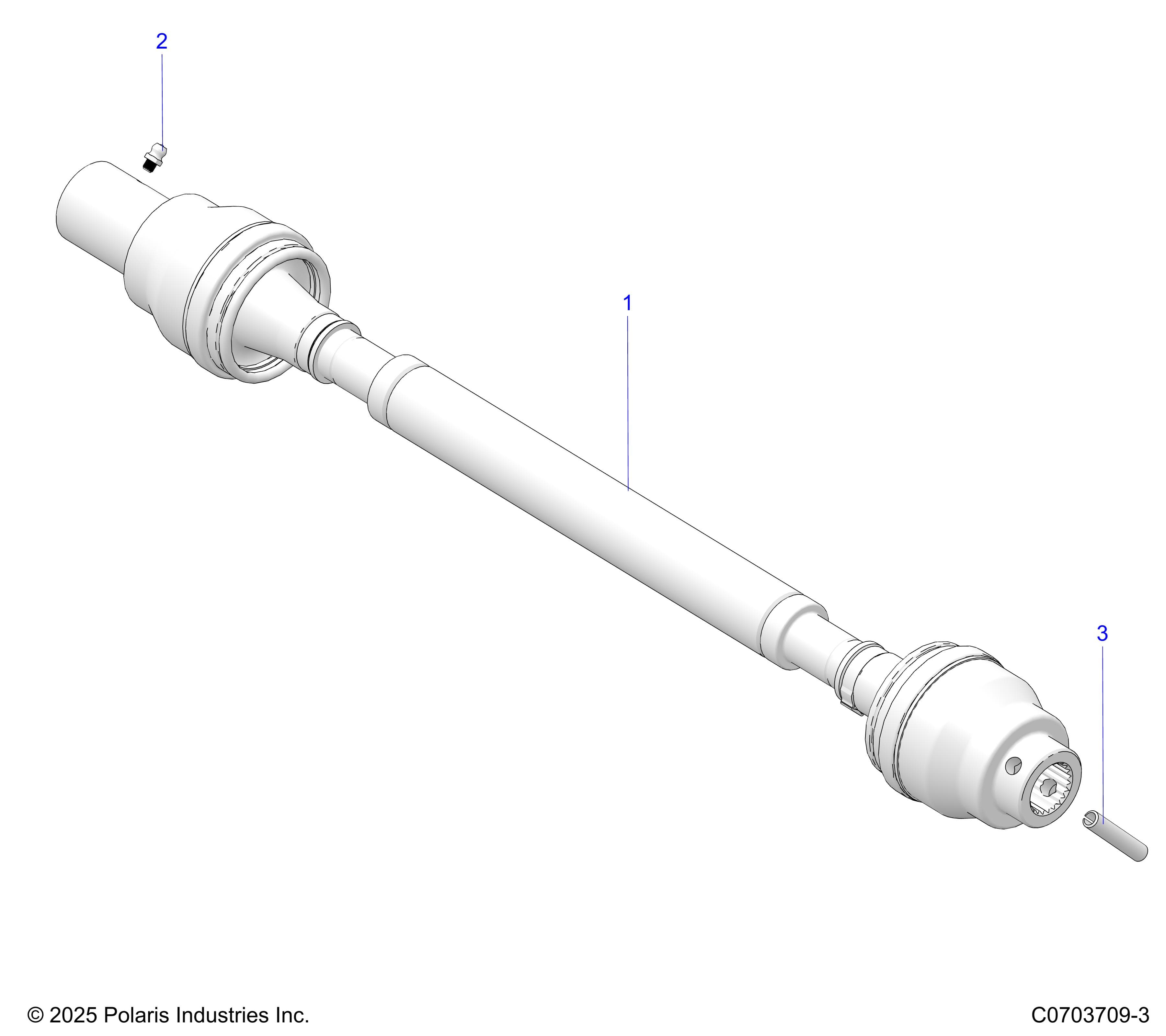 2026 GENERAL XP 1000 PREMIUM β DRIVE TRAIN, FRONT PROP SHAFT diagram