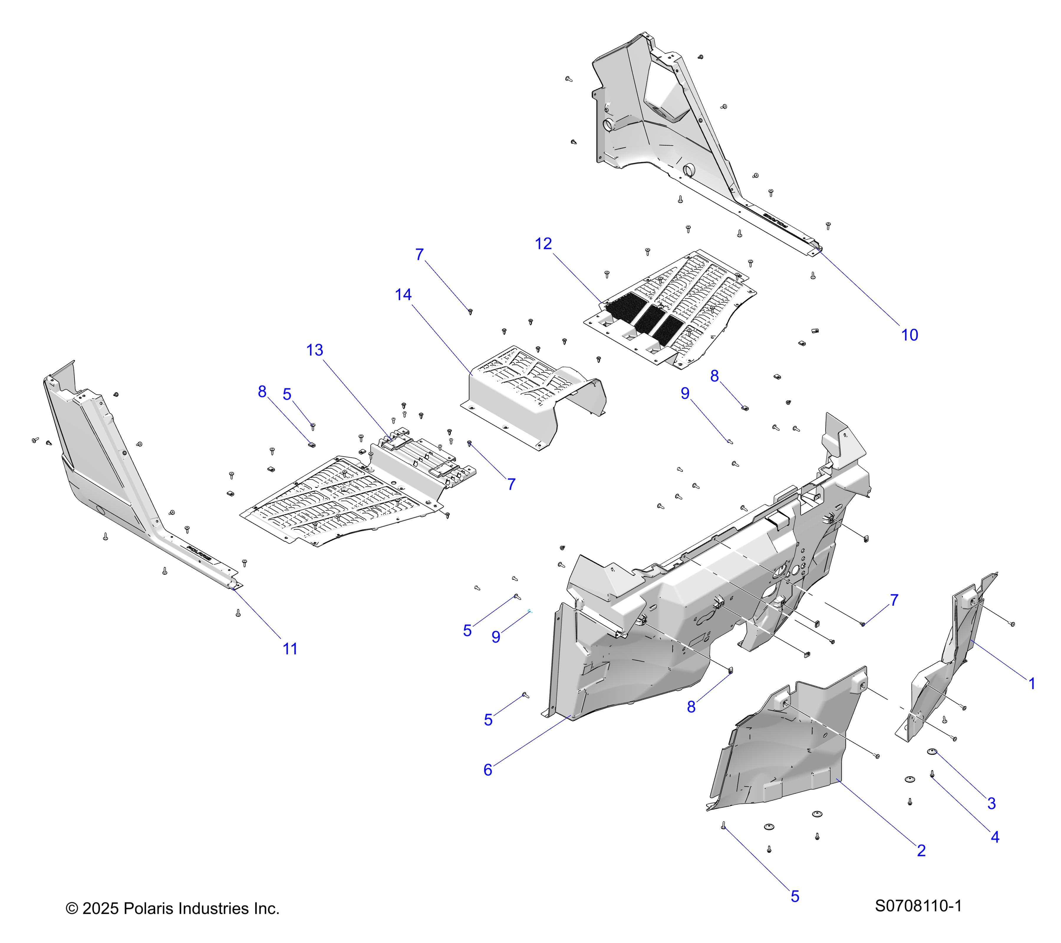 2026 RANGER 1000 EPS β BODY, FLOOR & ROCKER PREMIUM UNITS diagram