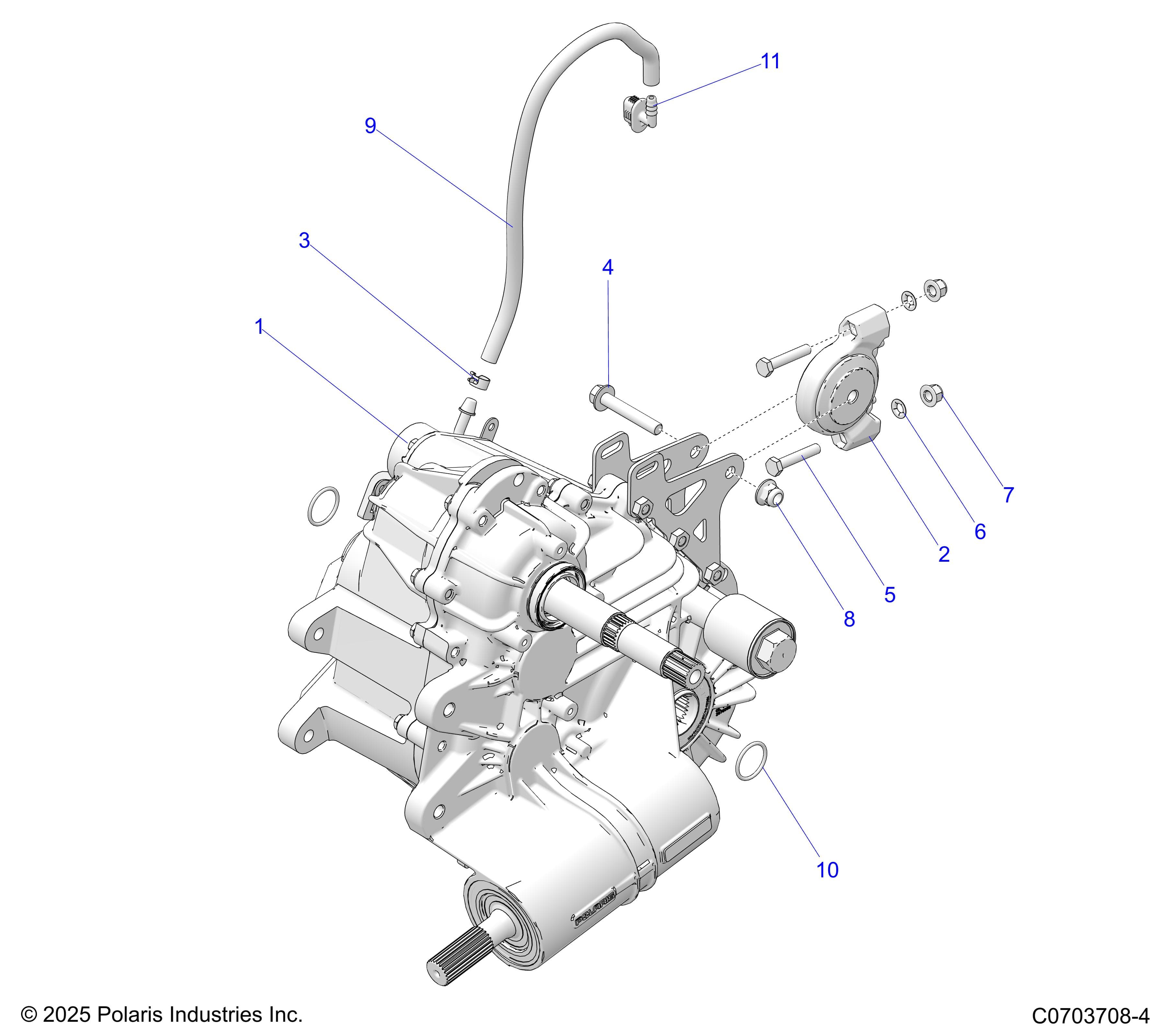 2026 GENERAL XP4 1000 PREMIUM β DRIVE TRAIN, MAIN GEARCASE MOUNTING diagram