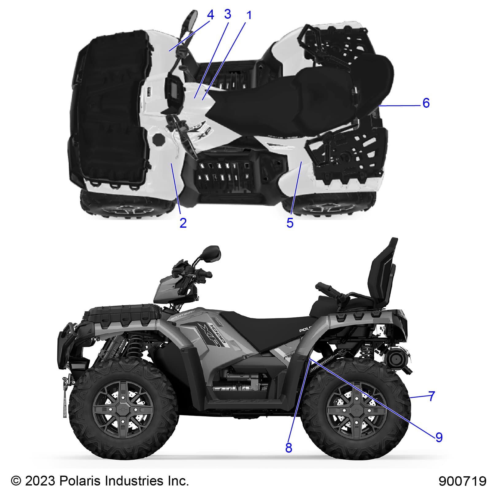 2026 SPORTSMAN TOURING XP 1000 R01 - A26SYY95AK β BODY, DECALS, GENERAL - A26SYY95AK (900719) diagram