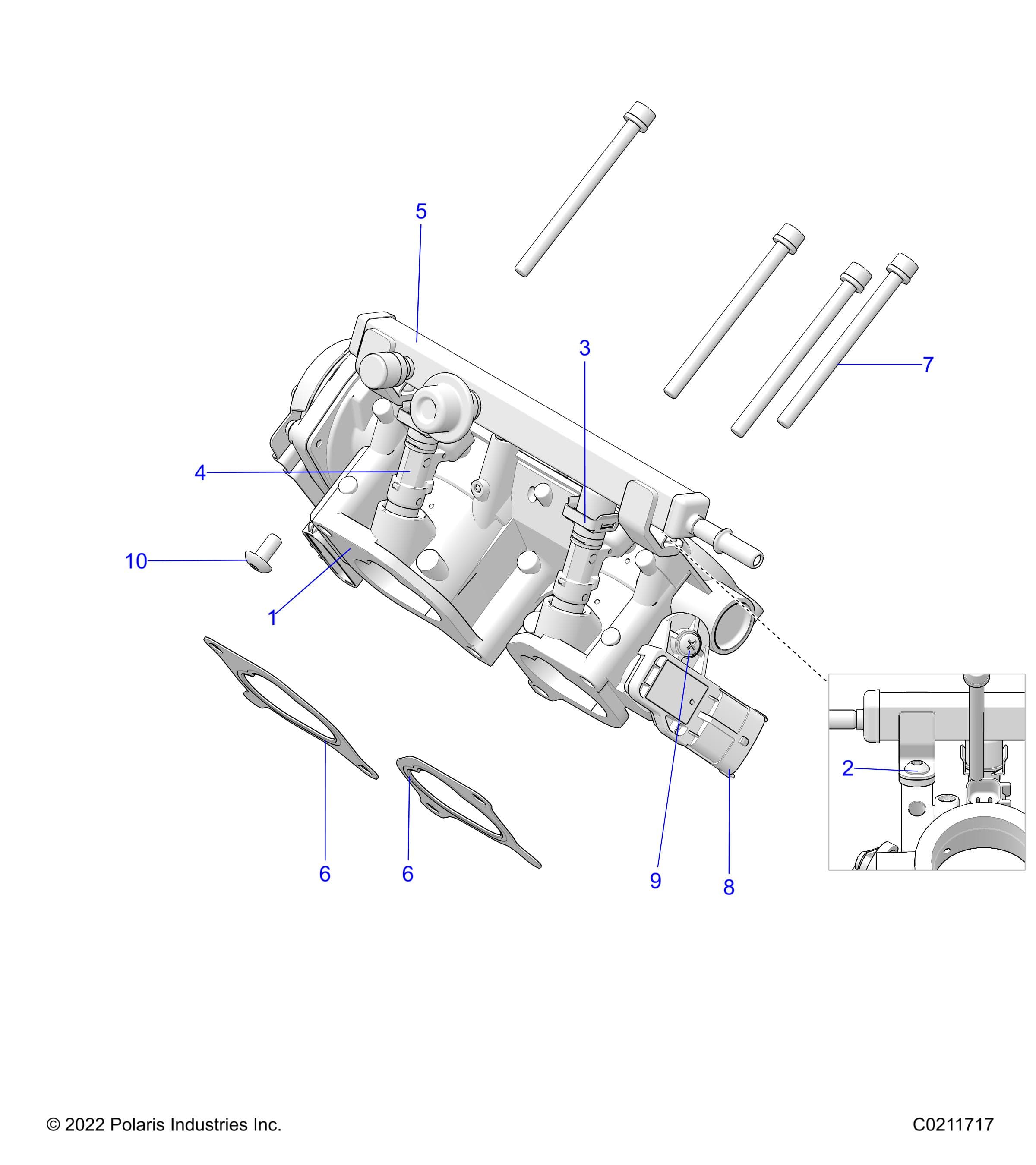 2026 SPORTSMAN 1000 ULTIMATE 49S R01 - A26SXR95AG β ENGINE, THROTTLE BODY - A26SXR95AG (C0211717) diagram