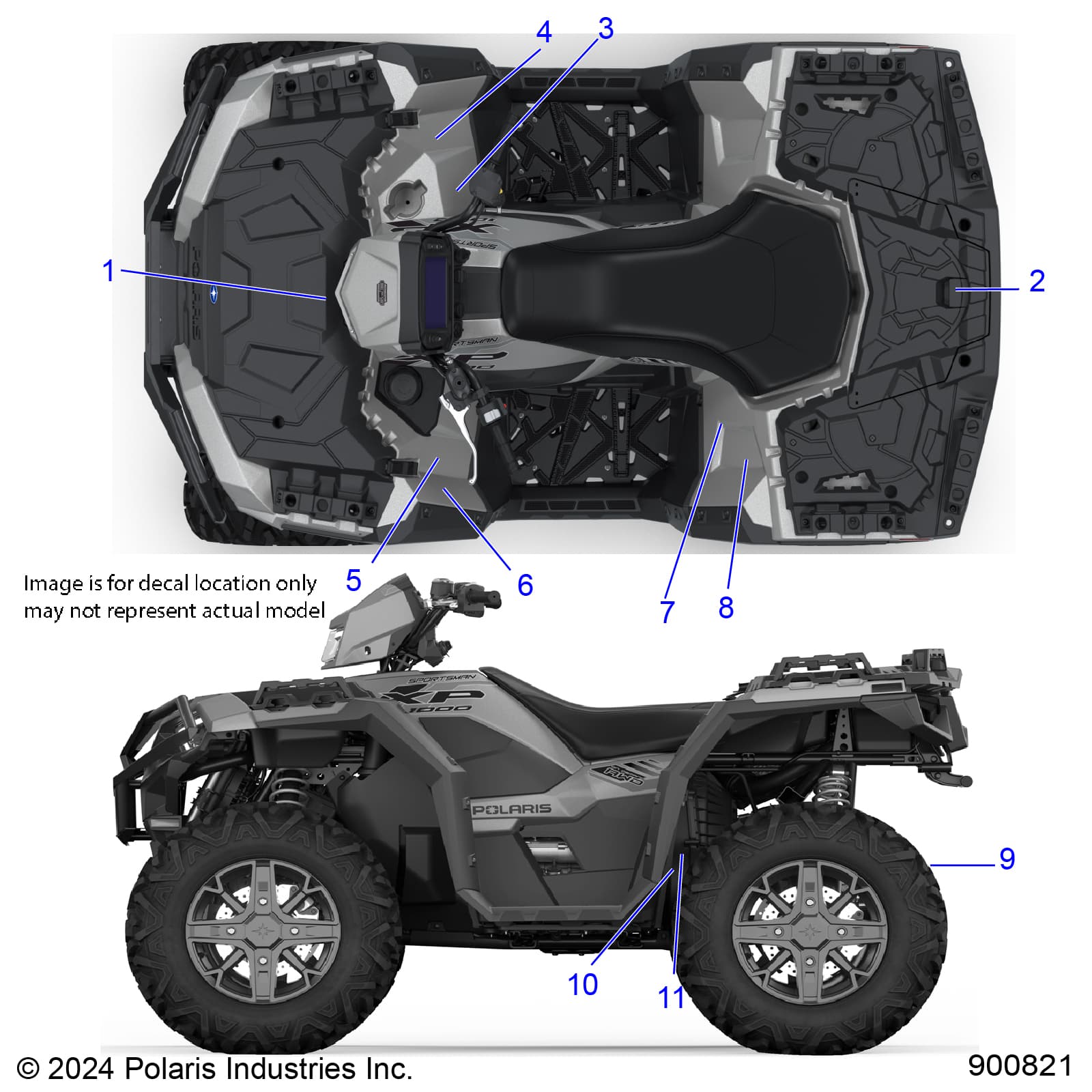 2026 SPORTSMAN 1000 ULTIMATE 49S R01 - A26SXR95AG β BODY, DECALS GENERAL - A26SXR95AG (900821) diagram