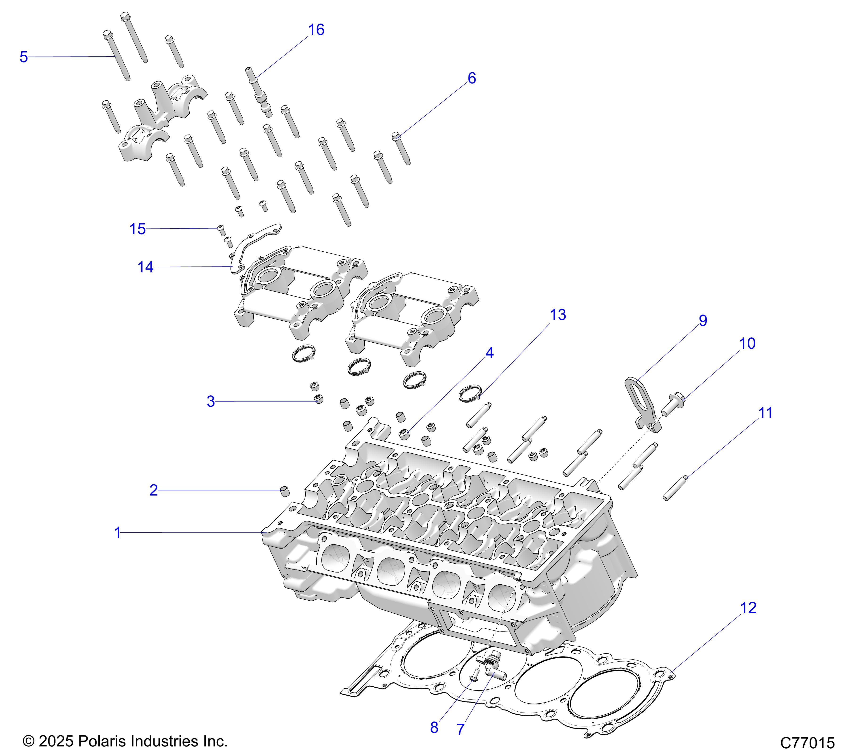 2026 RZR PRO R RACE H.O. β ENGINE, CYLINDER HEAD - Z26RRL2KAL (C77015) diagram