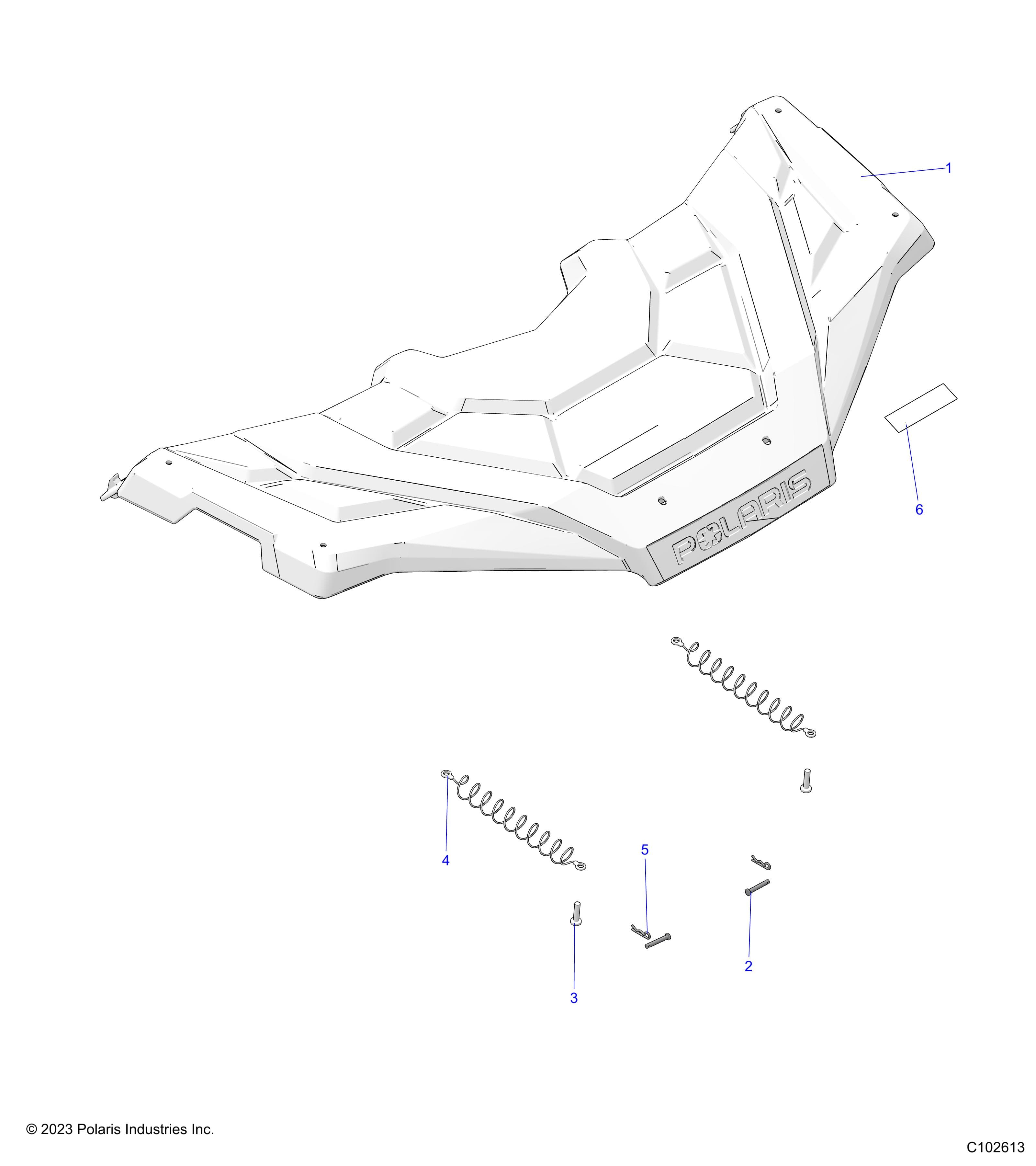 2026 SPORTSMAN TOURING 570 PREM β BODY, FRONT, RACK - A26SDZ57AB (C102613) diagram