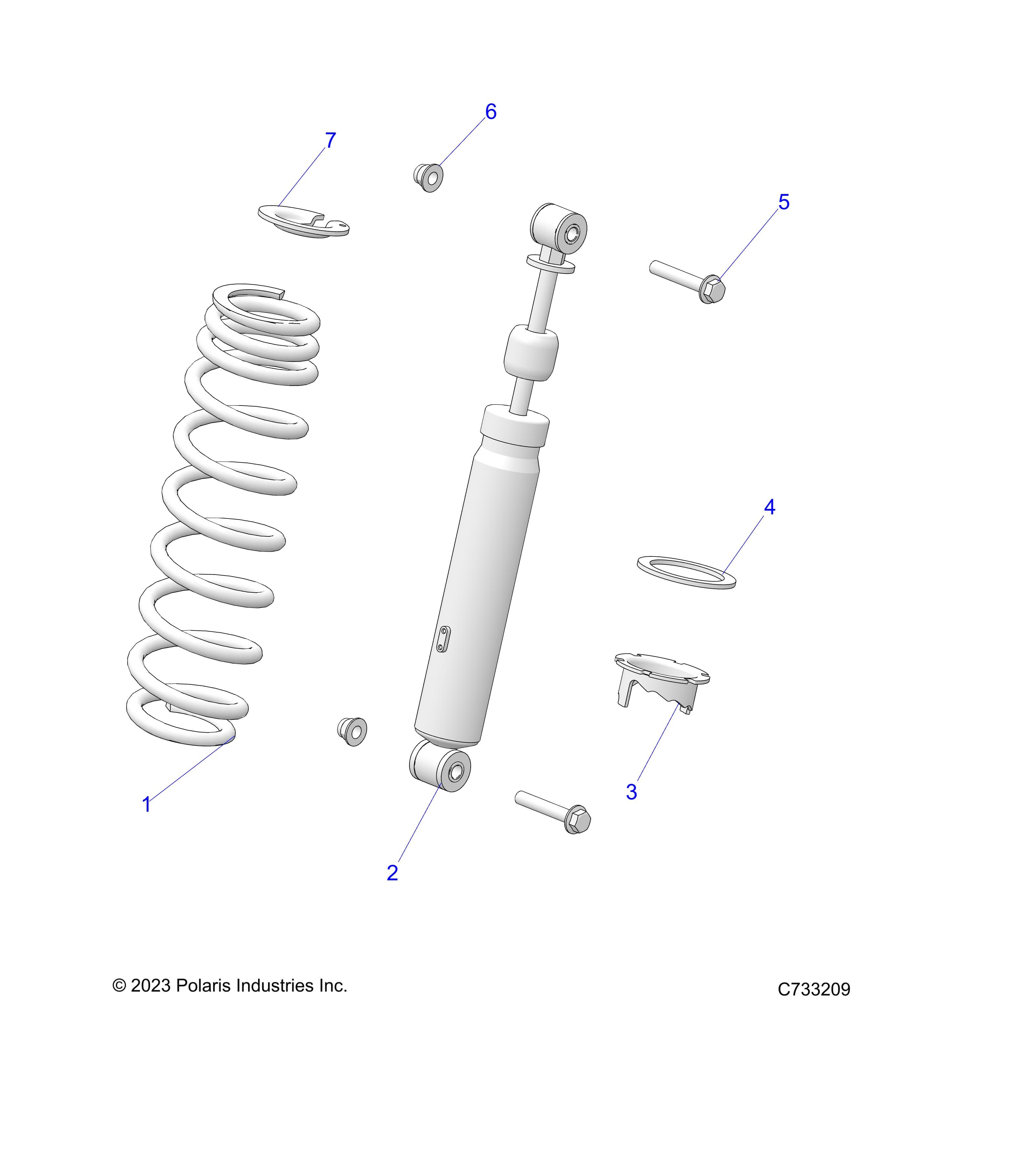 2026 RANGER 1000 XP PREMIUM β SUSPENSION, REAR SHOCK MOUNTING - R26RRE99A9/AF/AH/AB/AS/B9/BF/BH/BB/BS (C730860) diagram