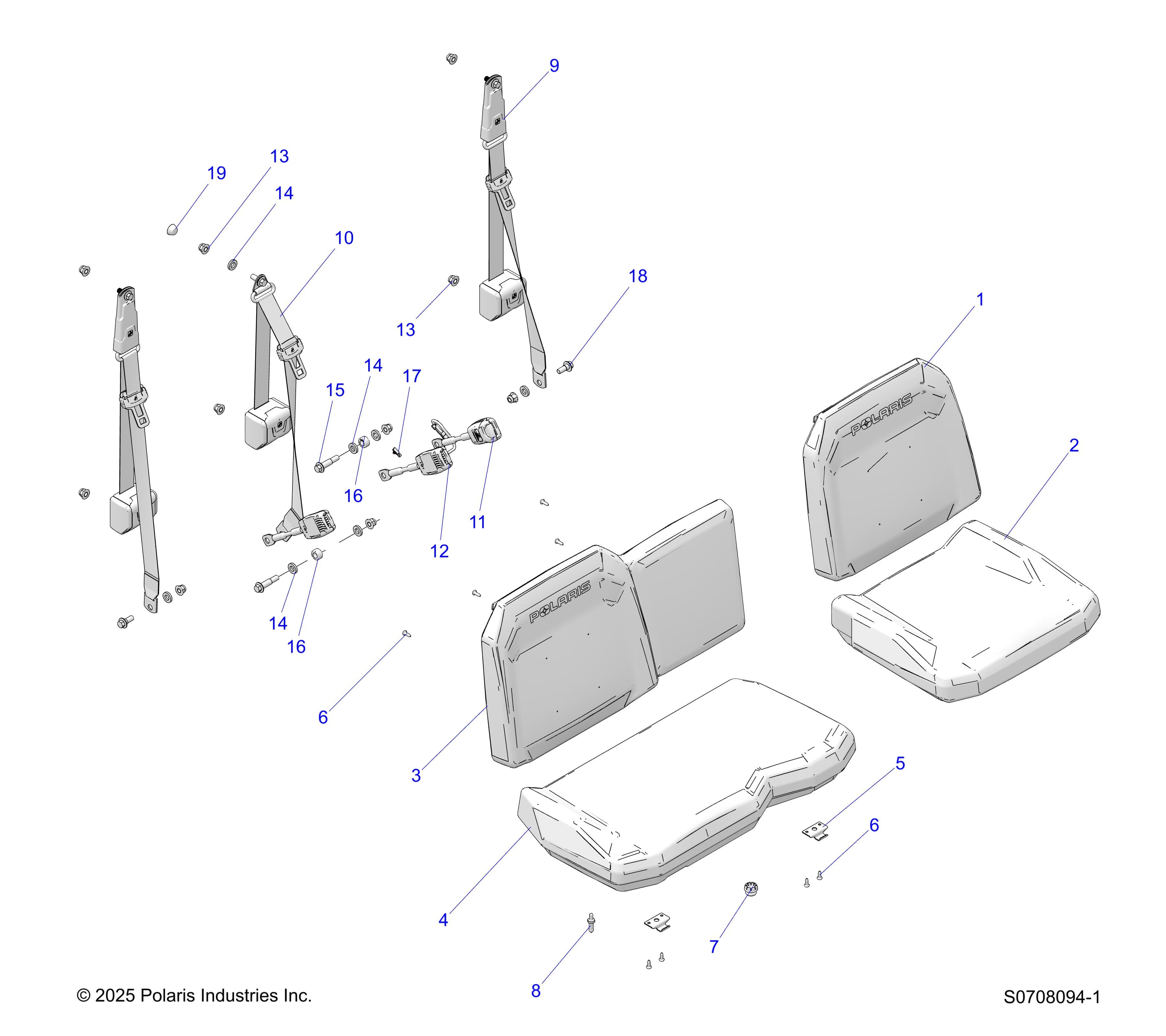2026 RANGER 1000 EPS β BODY, SEAT diagram