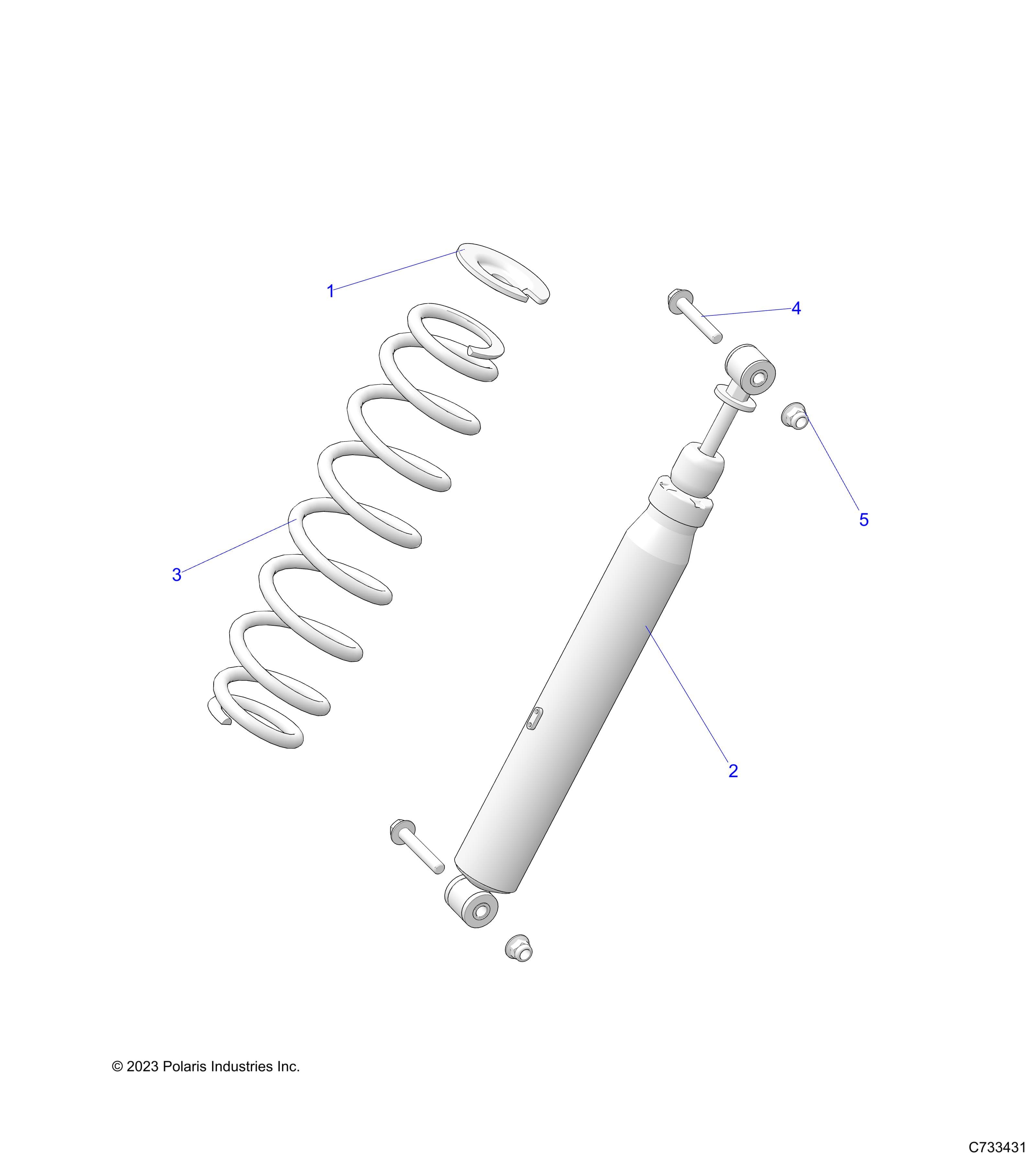 2026 RANGER 1000 XP NSTR ULTIMATE TRAIL BOSS β SUSPENSION, REAR SHOCK MOUNTING - R26RRV99AK (C733431) diagram