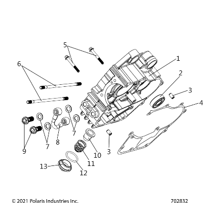 2026 RZR 200 AU — ENGINE, CRANKCASE COMP, RIGHT - Z26HCA18D4 (702832) diagram