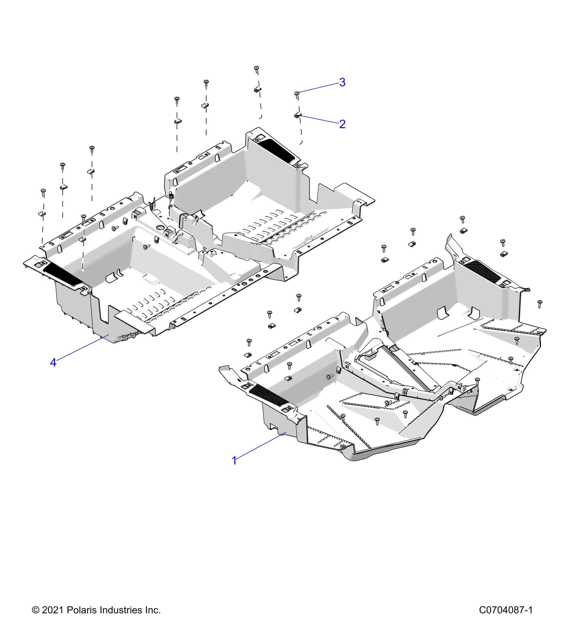 2026 RZR XP S 4 1000 SPORT β BODY, FLOOR - Z26NMX99A4/B4/A6/B6 (C0704087-1) diagram