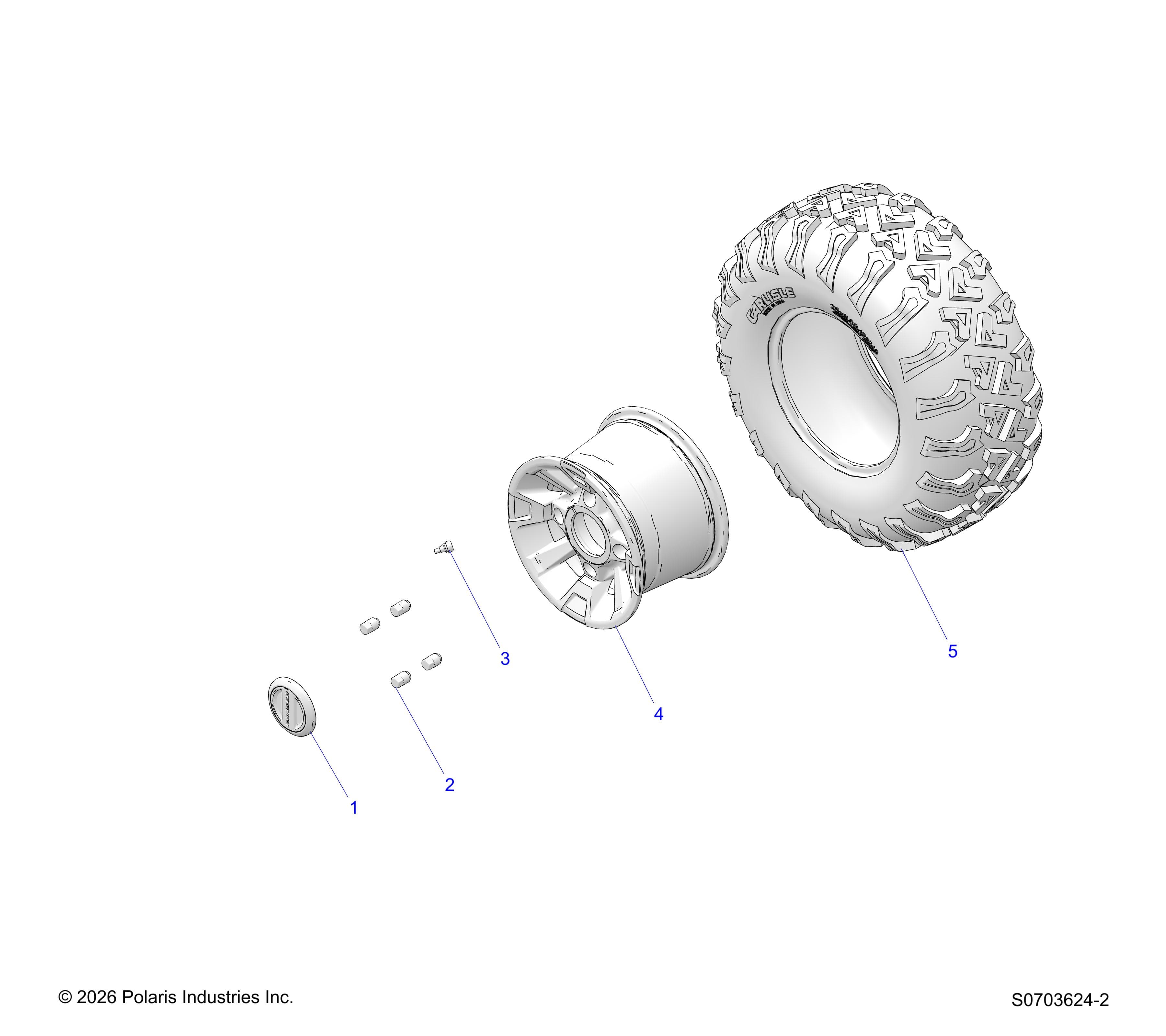 2026 RANGER 1000 CABBED β WHEELS, REAR diagram