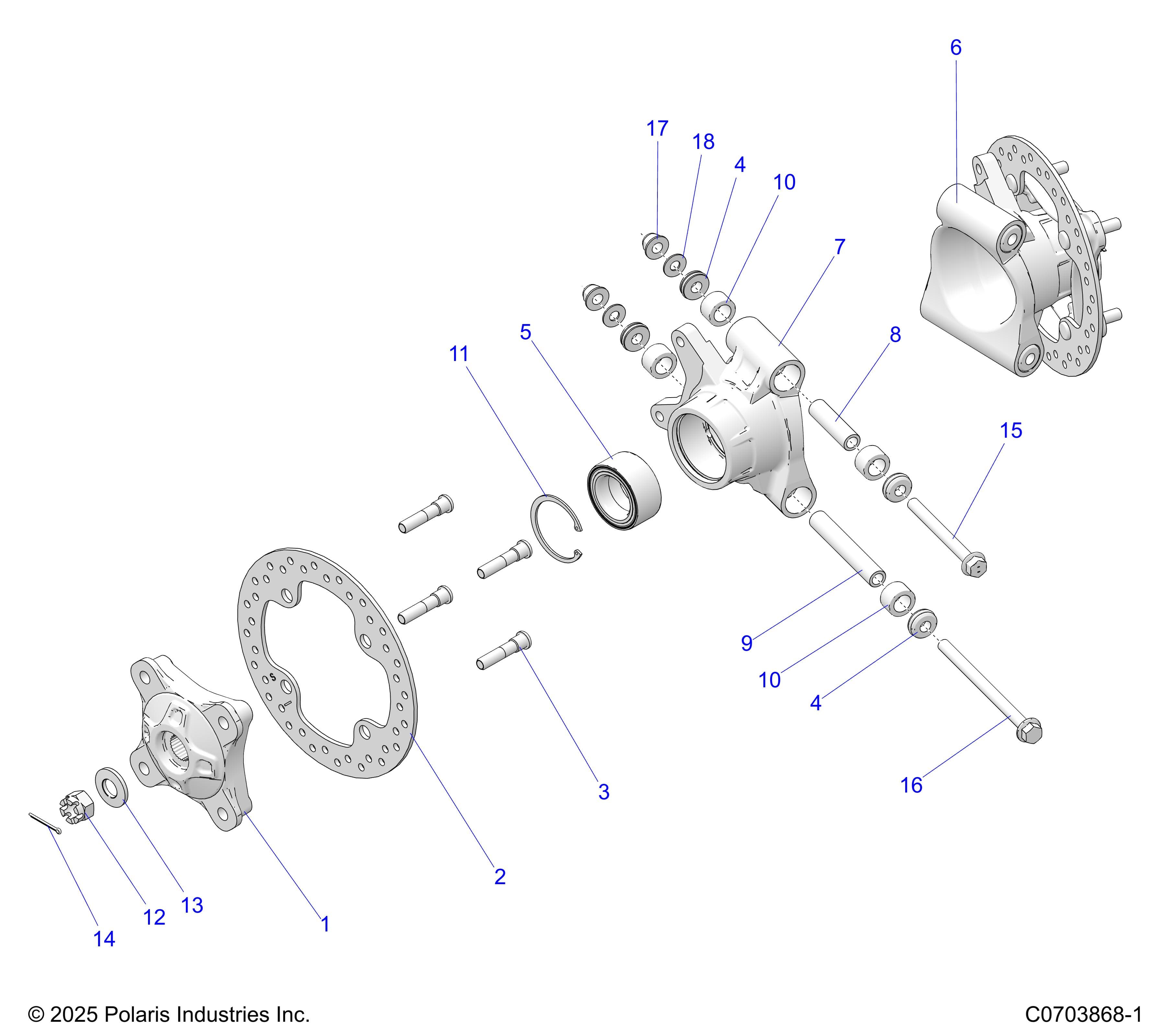 2026 GENERAL XP 1000 PREMIUM β SUSPENSION, REAR CARRIER diagram