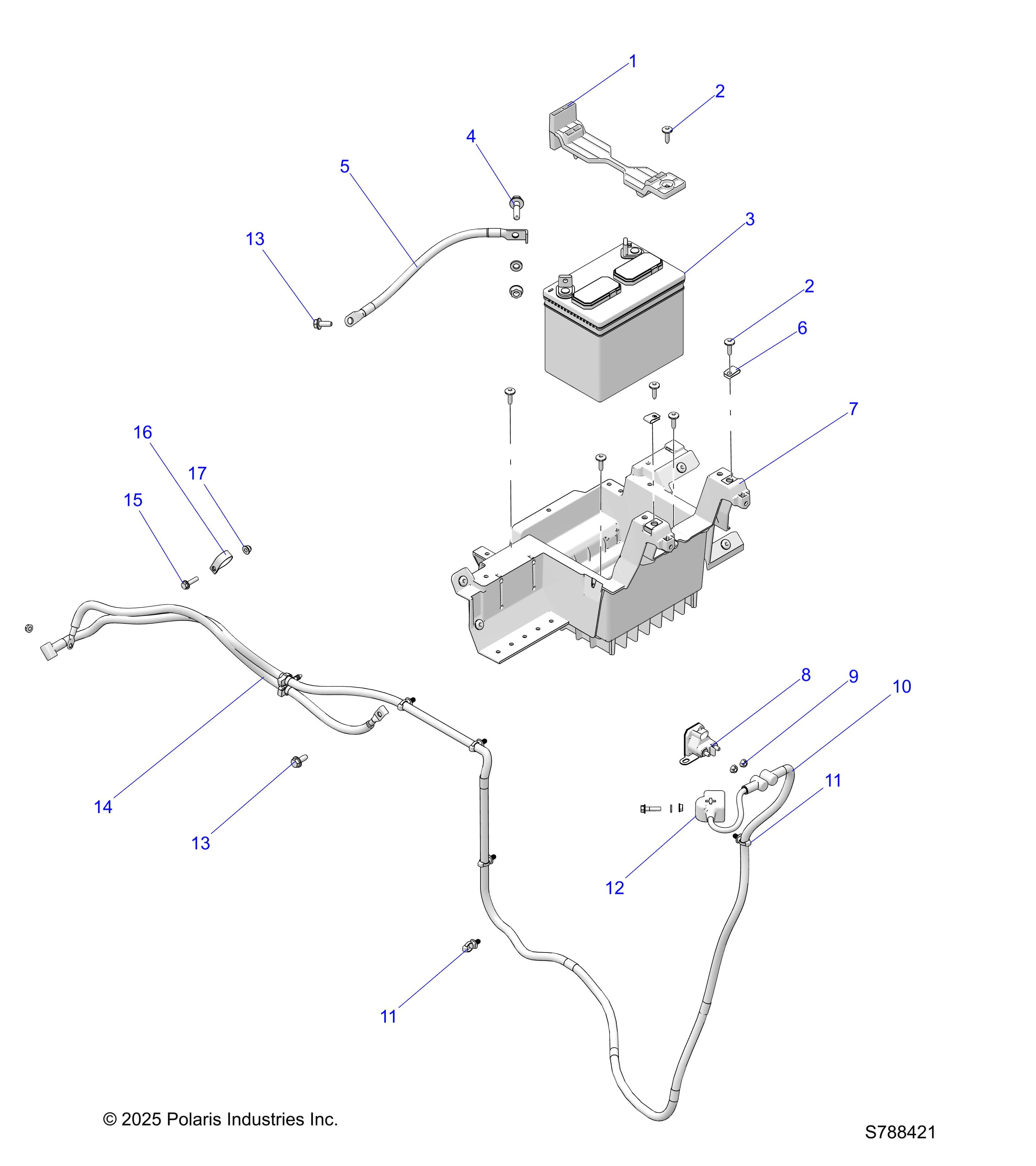 2026 RANGER 500 β ELECTRICAL BATTERY diagram