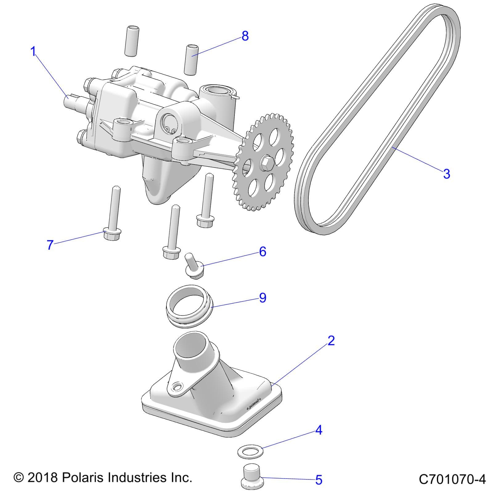 2026 RZR XP 1000 ULTIMATE β ENGINE, OIL PUMP - Z26NET99A4/B4/A6/B6 (C701070-4) diagram