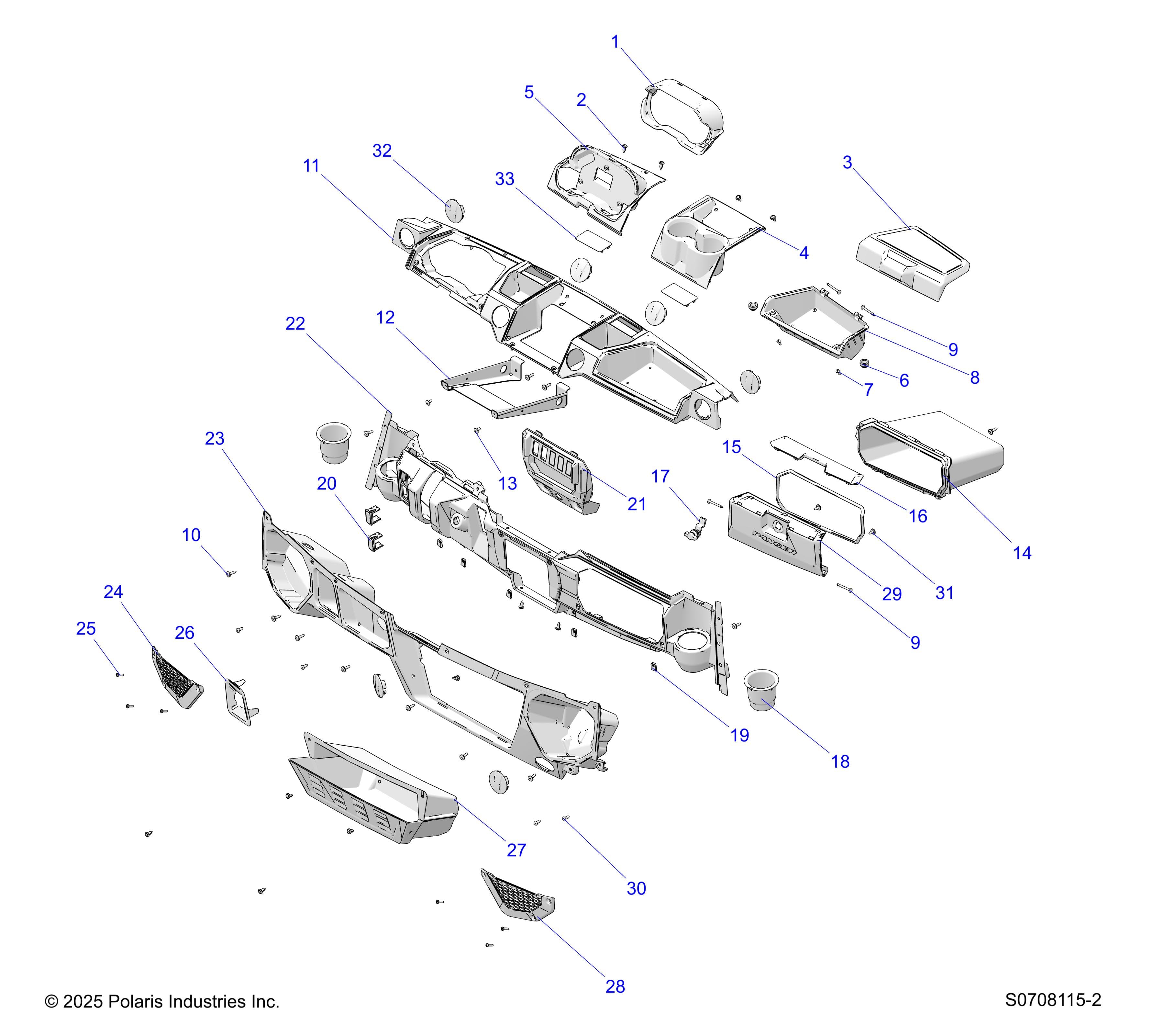 2026 RANGER 1000 XP CREW TEXAS EDITION β BODY, DASH diagram