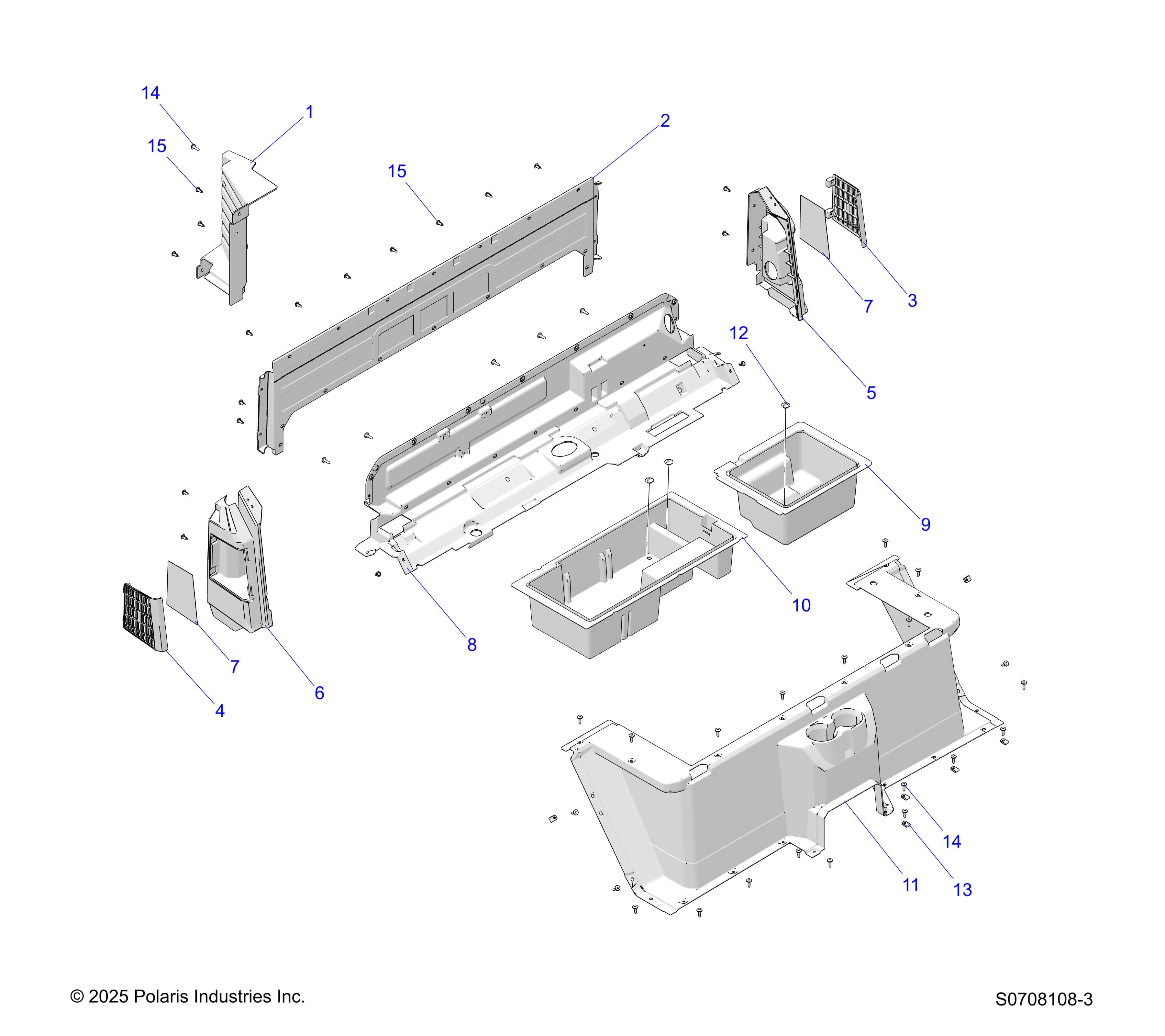2026 RANGER 1000 NON EPS β BODY, REAR CLOSEOFF & FENDERS PREMIUM diagram