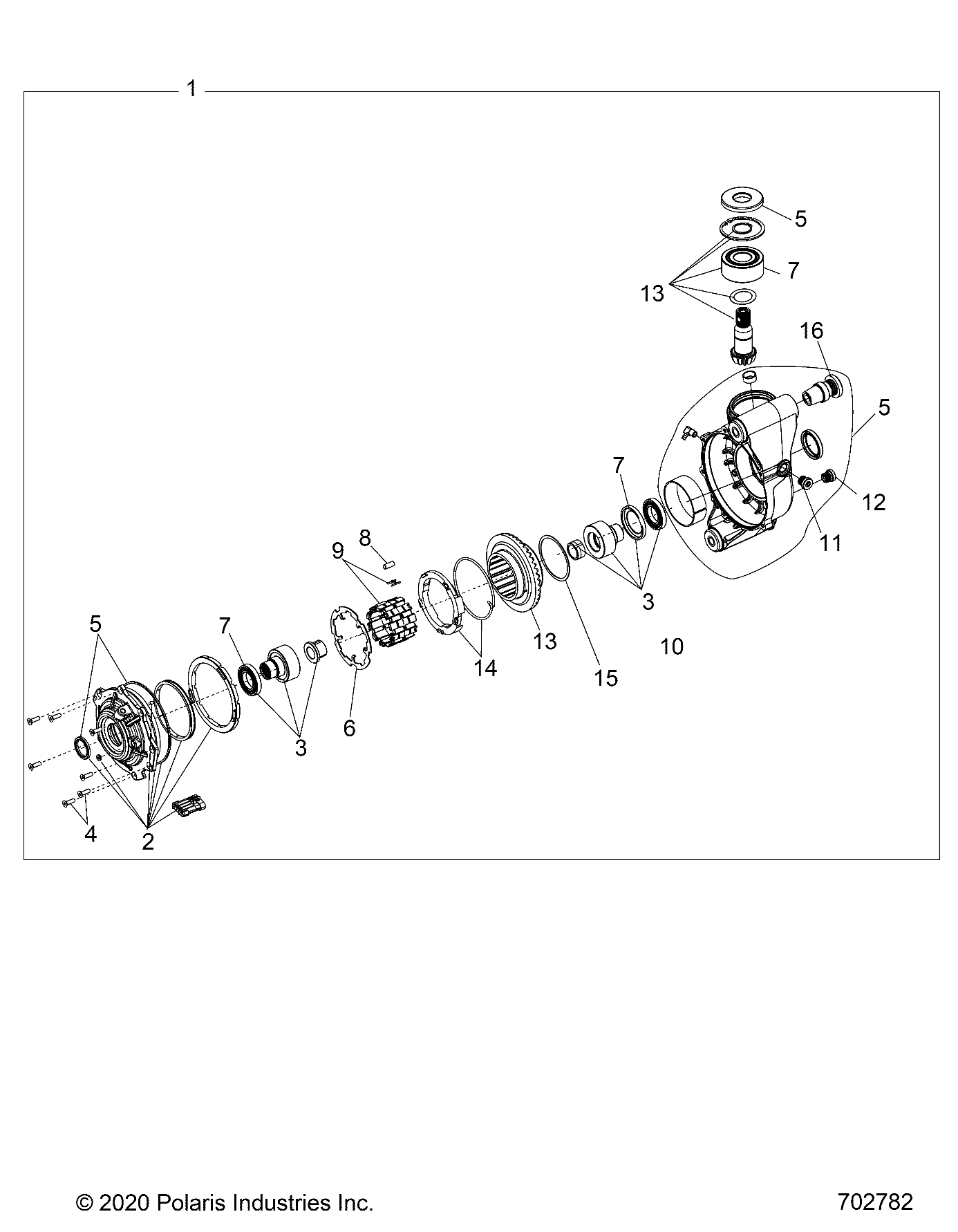 2026 RANGER 1000 CABBED β DRIVE TRAIN, FRONT GEARCASE INTERNALS diagram