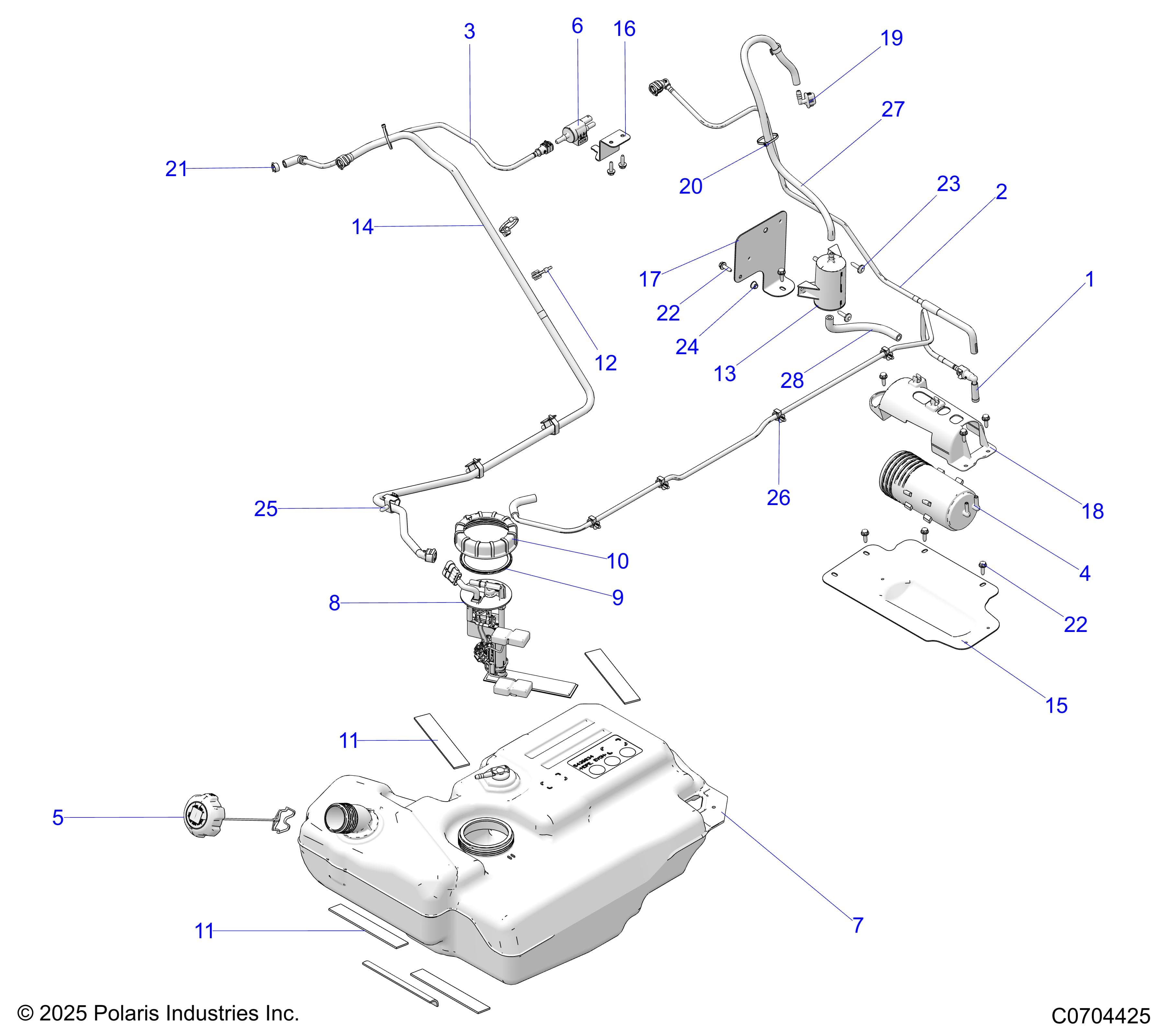 2026 GENERAL XP 1000 PREMIUM β FUEL, FUEL SYSTEM EVAP diagram