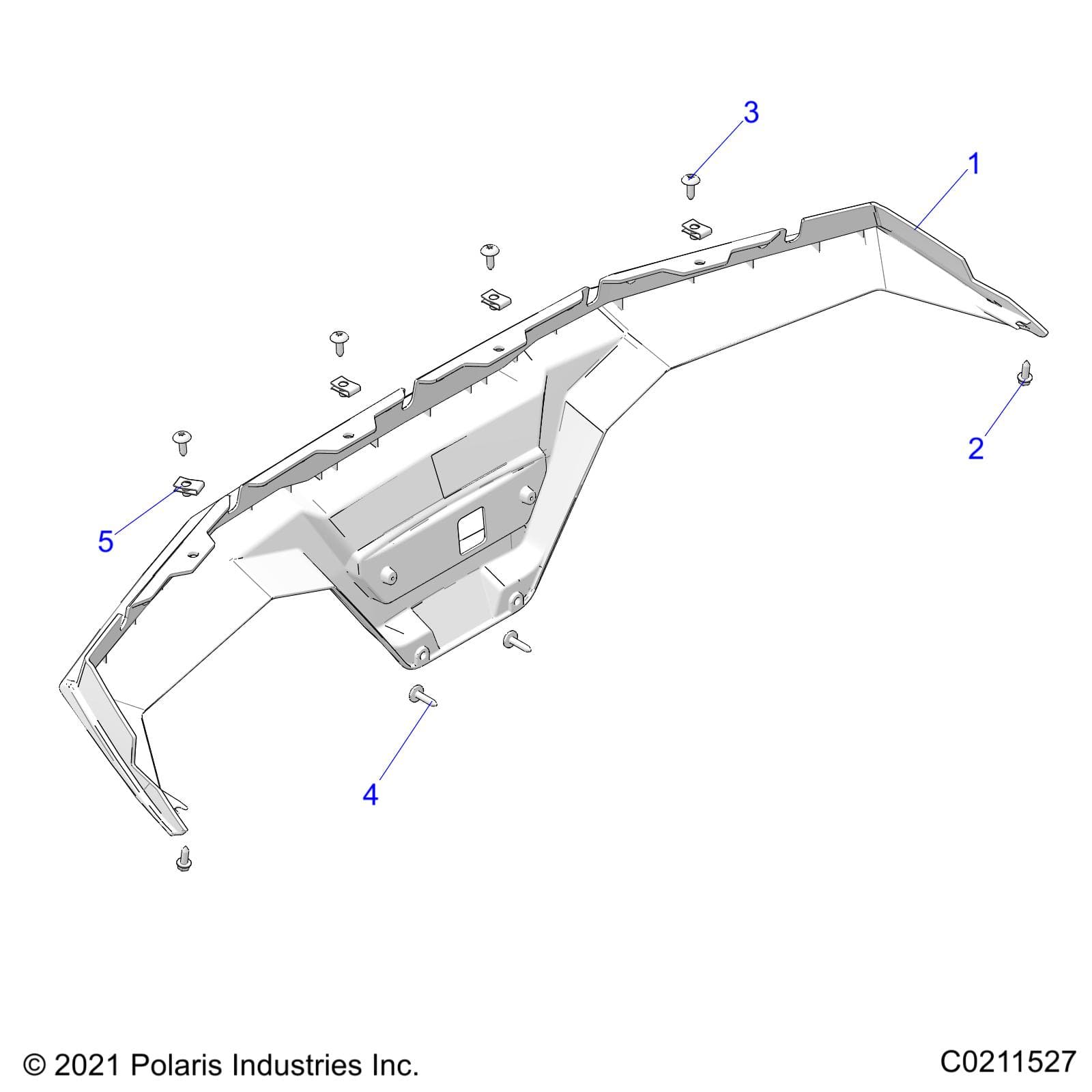 2026 SPORTSMAN 570 β BODY, REAR BUMPER - A26SEA57A1/A4/A6 (C0211527) diagram