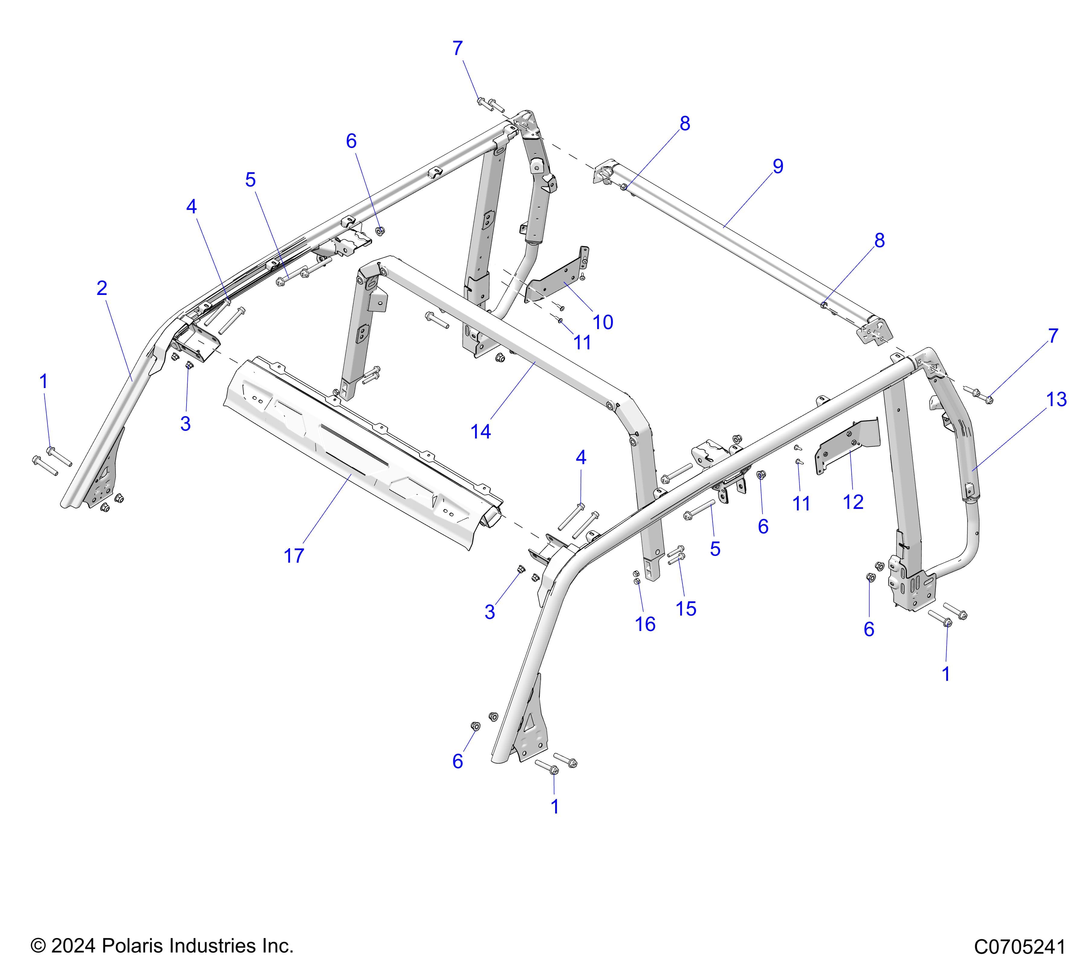 2026 POLARIS XPEDITION ADV 5 NORTHSTAR β CHASSIS, ROLLOVER PROTECTION 5P diagram