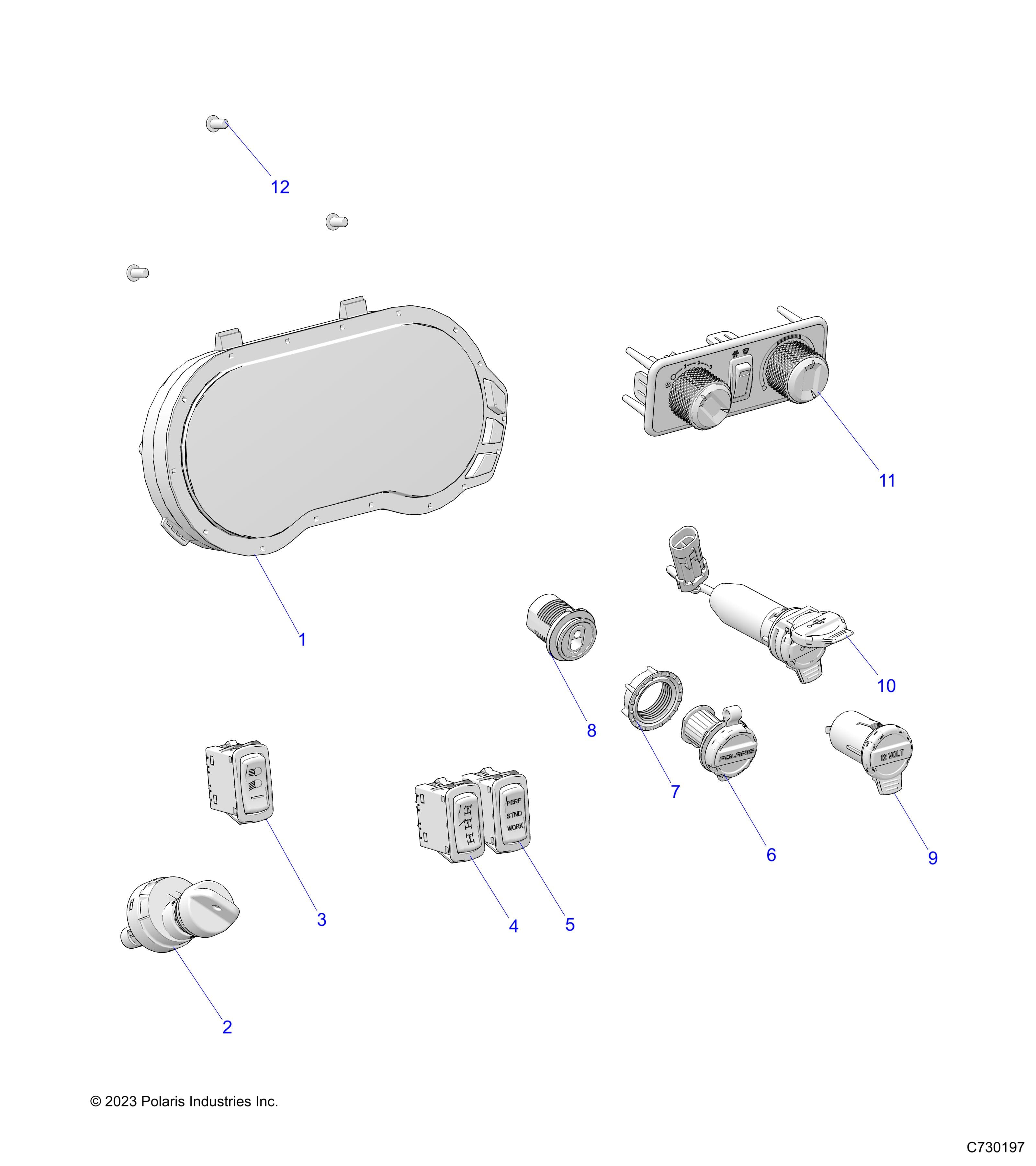 2026 RANGER 1000 XP CREW NSTR PREMIUM β ELECTRICAL, DASH INSTRUMENTS - R26RSU99A9/B9/AF/BF/AH/BH/AS/BS/AB/BB (C730197) diagram