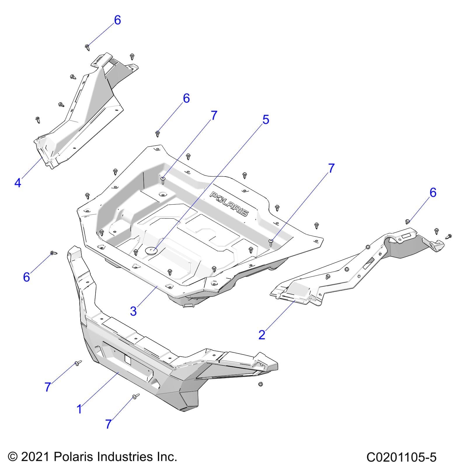 2026 RZR 200 MD β BODY, REAR RACK and CARGO BOX - Z26HCA18N4/N7 (C0201105-5) diagram