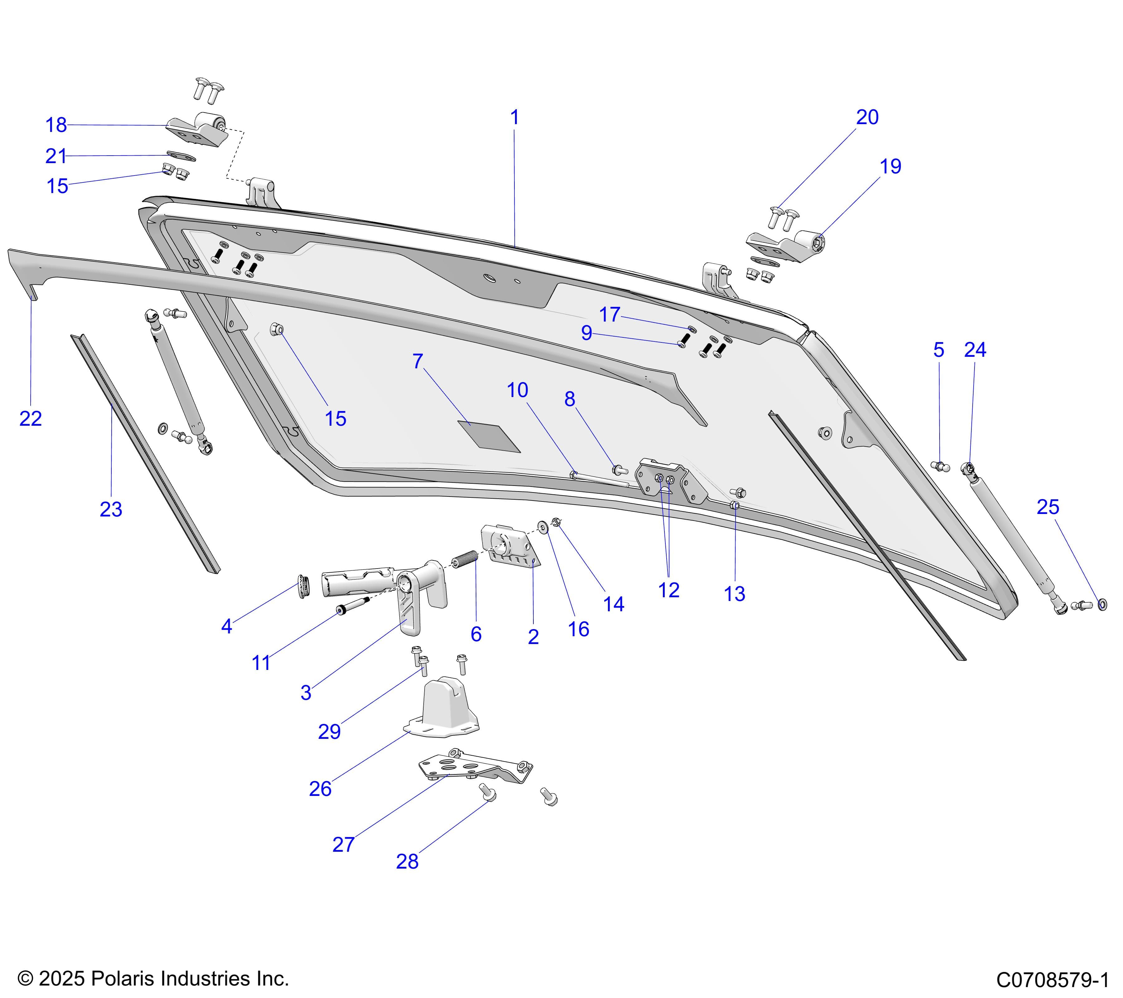 2026 POLARIS XPEDITION XP NORTHSTAR β BODY, FRONT WINDOW ASM. diagram