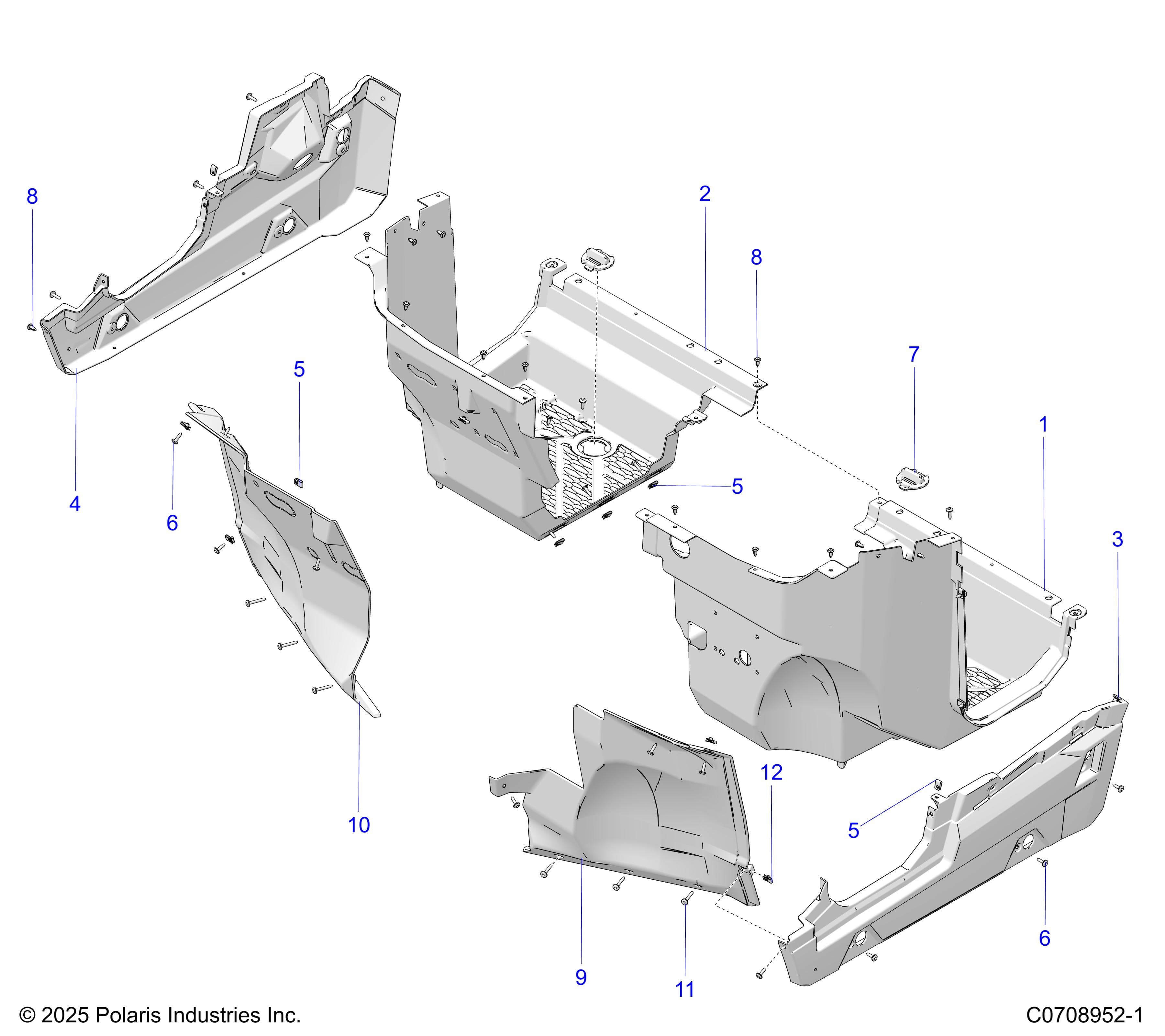 2026 GENERAL XP 1000 ULTIMATE β BODY, FLOOR AND ROCKER diagram