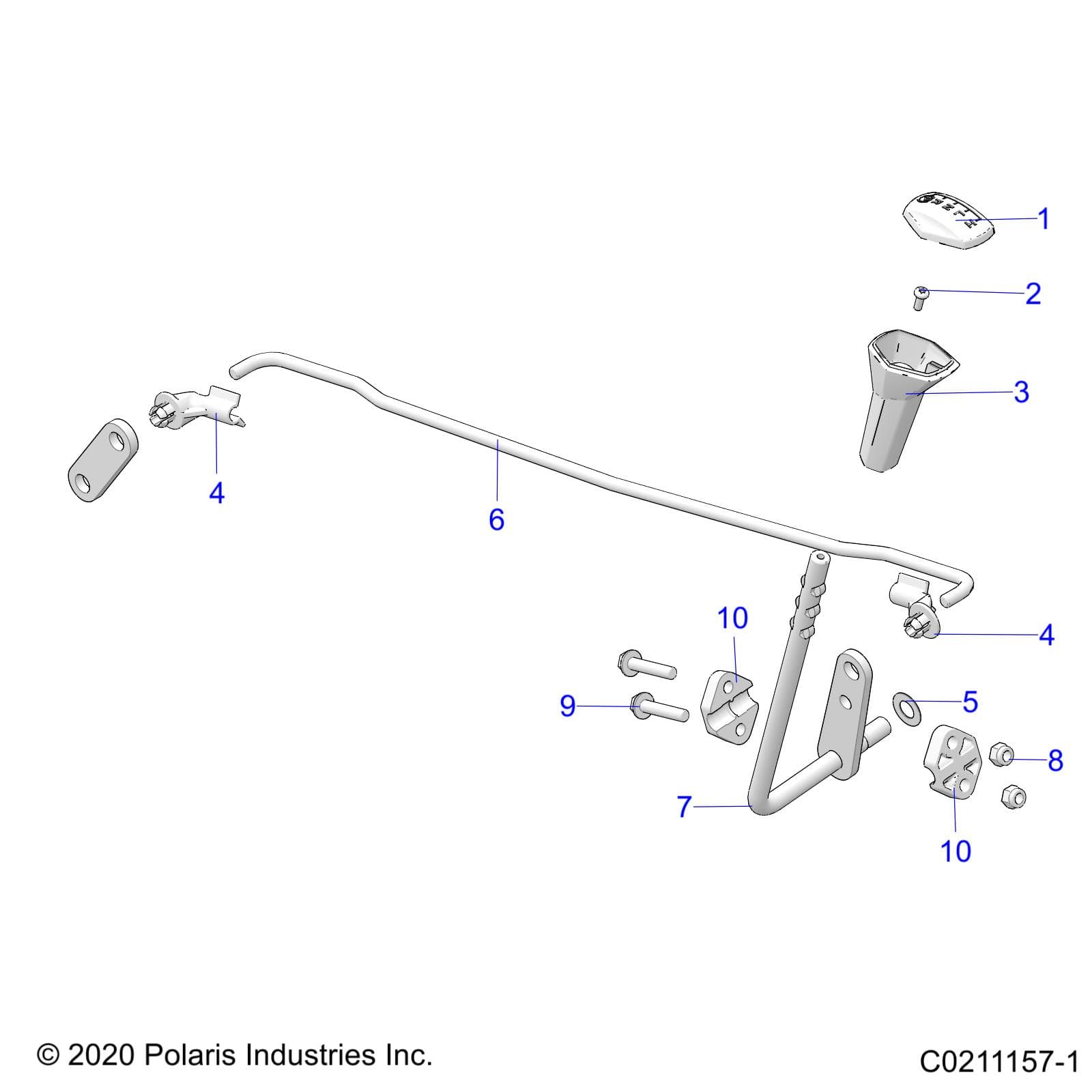 2026 SPORTSMAN 570 β DRIVE TRAIN, GEAR SELECTOR - A26SEA57A1/A4/A6 (C0211157-1) diagram