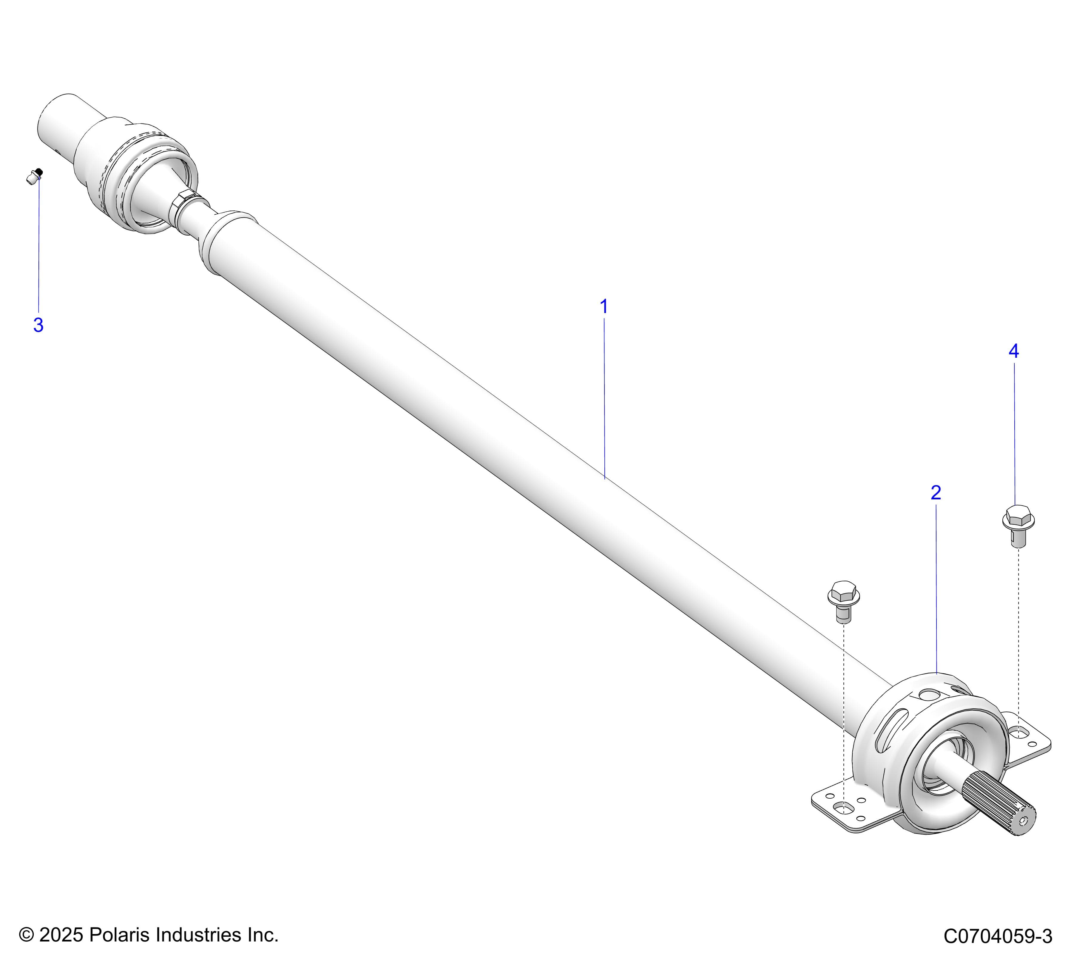 2026 GENERAL 1000 PREMIUM β DRIVE TRAIN, REAR PROP SHAFT diagram