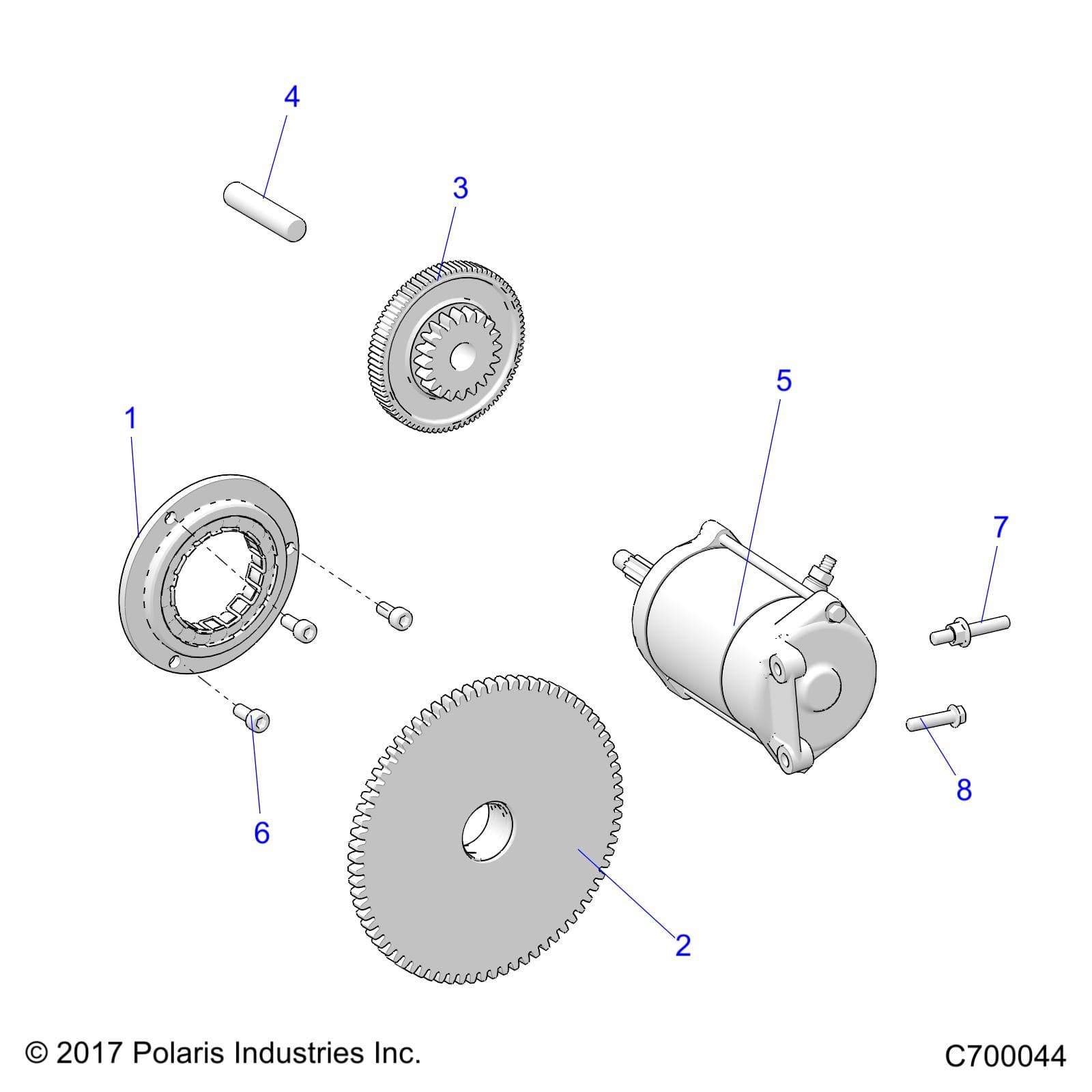 2026 RZR 900 TRAIL ULTIMATE β ENGINE, STARTER and DRIVE - Z26A5F87A6 (C700044) diagram