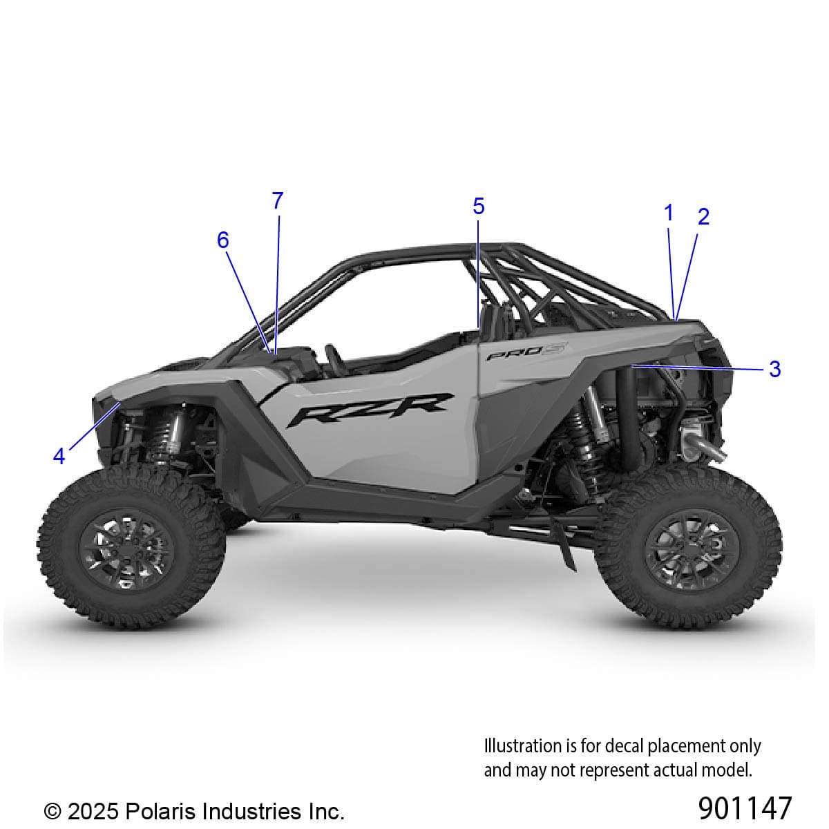 2026 RZR PRO S ULTIMATE β BODY, DECALS STANDARD - Z26SPD92AN/AH/BN/BH (901147) diagram