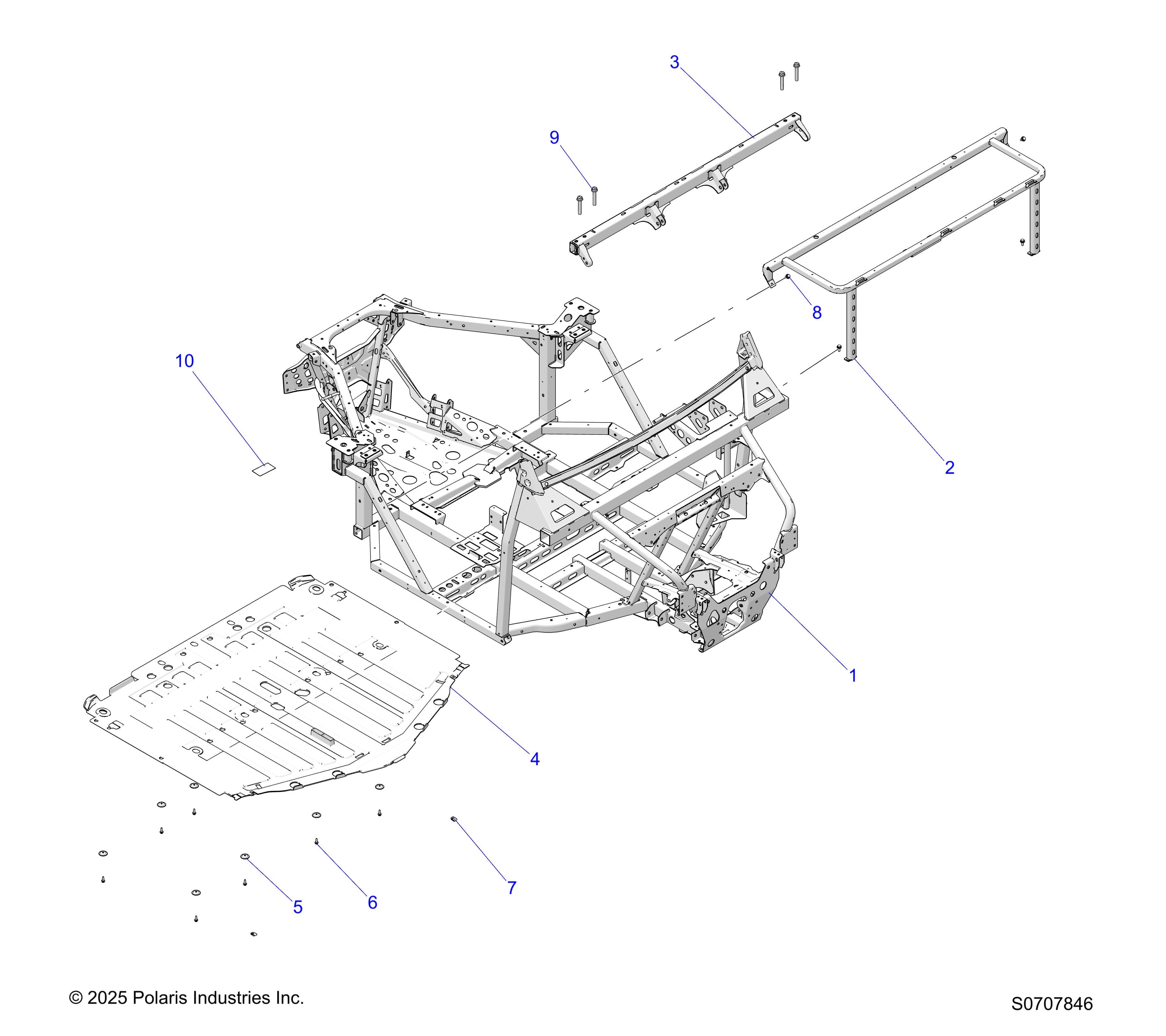 2026 RANGER 1000 NON EPS β CHASSIS, MAIN FRAME diagram