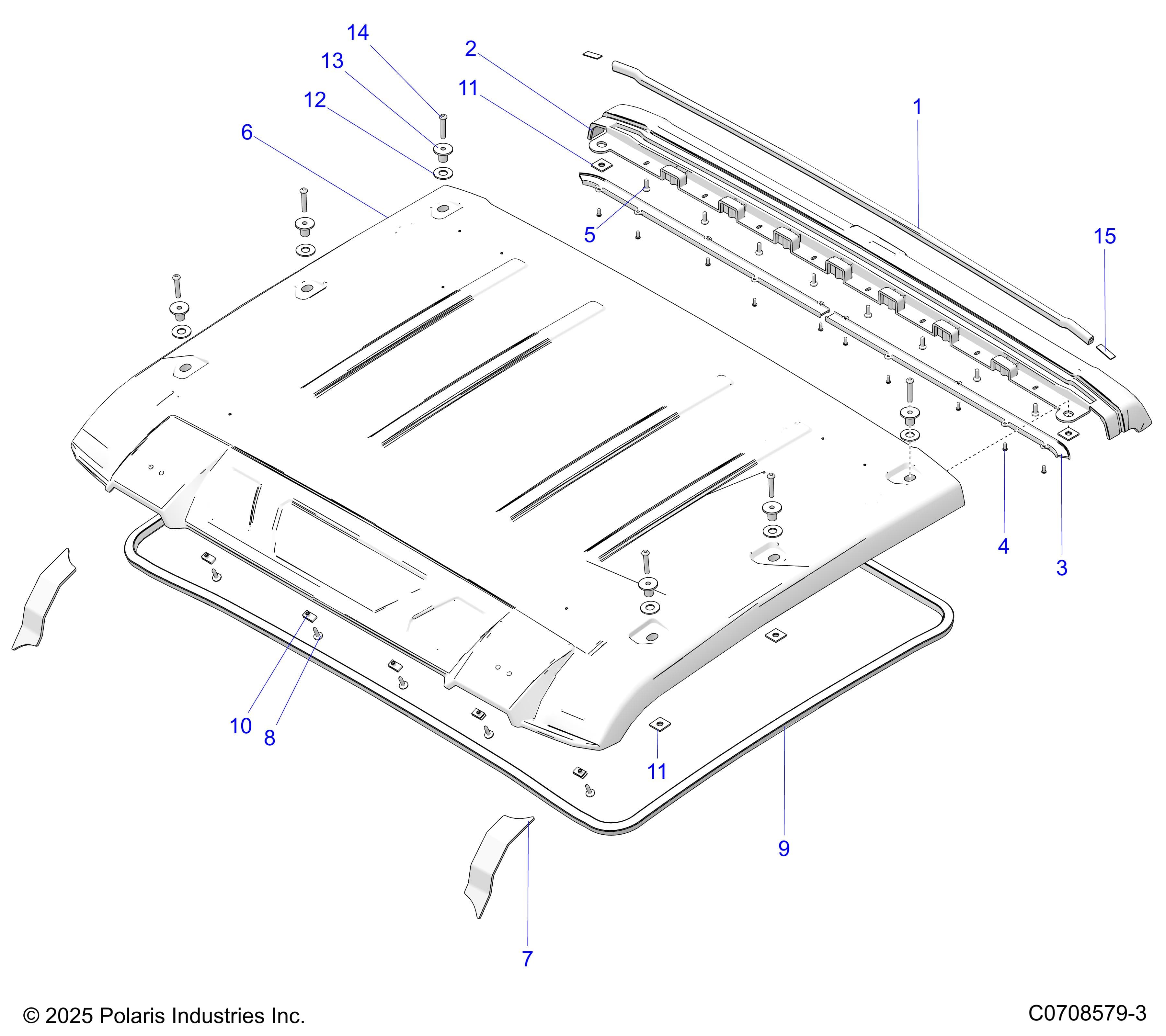 2026 POLARIS XPEDITION XP NORTHSTAR β BODY, ROOF ASM. diagram