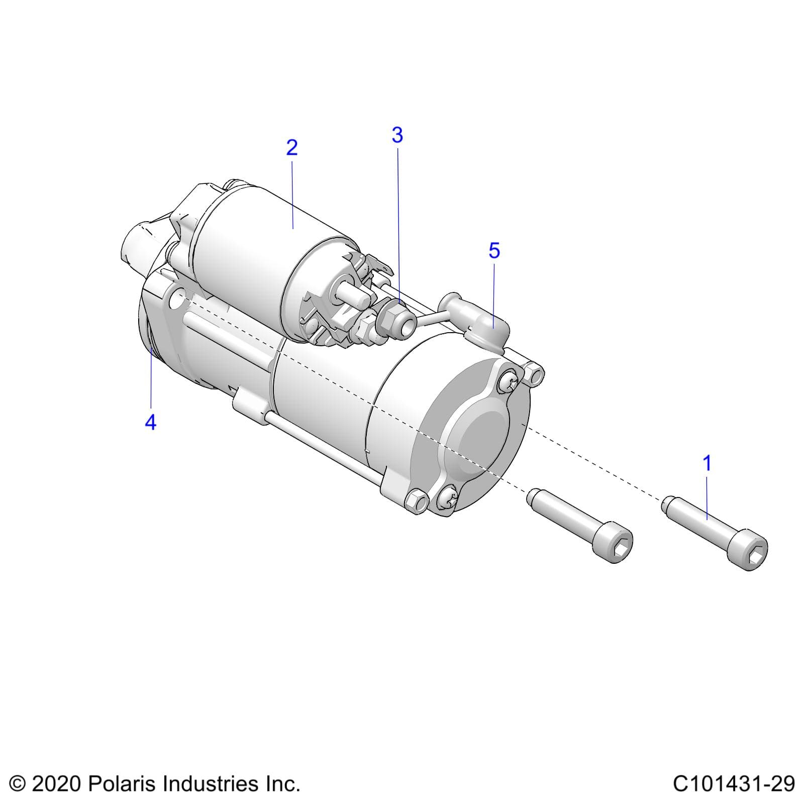 2026 SPORTSMAN TOURING XP 1000 R01 - A26SYY95AK β ENGINE, STARTING SYSTEM - A26SYY95AK (C101431-29) diagram