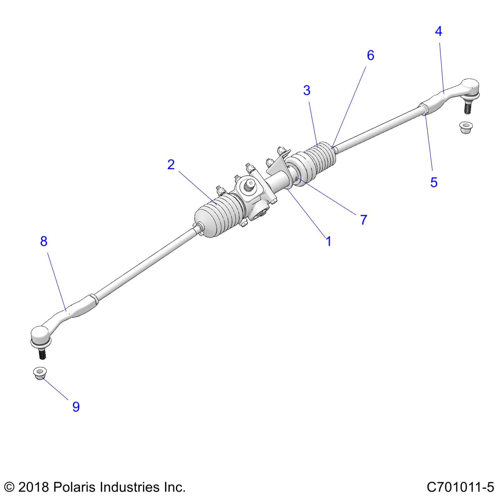 2026 RZR TRAIL S 1000 ULTIMATE β STEERING, GEAR BOX - Z26ASF99A6 (C701011-5) diagram