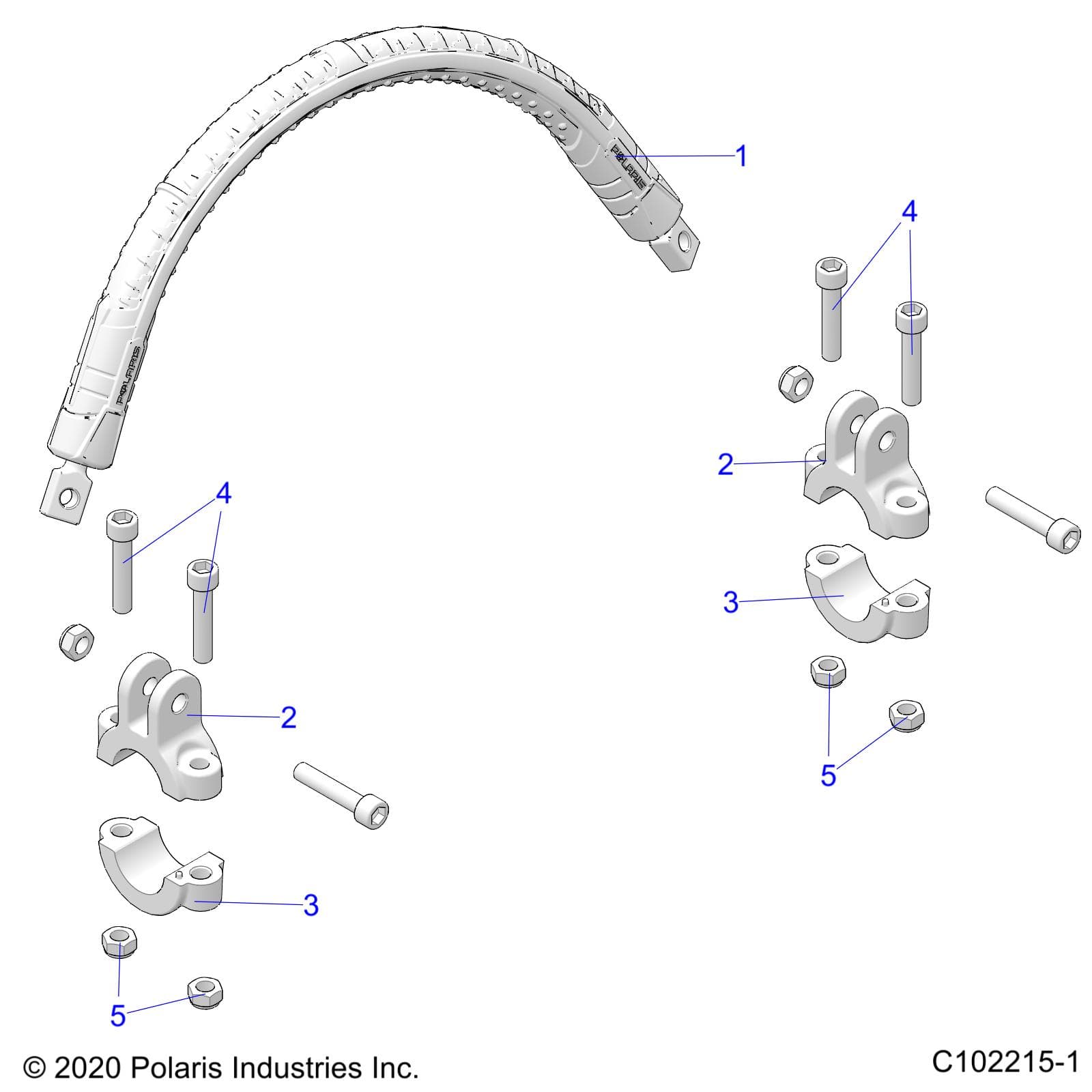 2026 SPORTSMAN XP 1000 MUD R01 - A26SXM95AR β STEERING, STEERING HOOP - A26SXM95AR (C102215-1) diagram