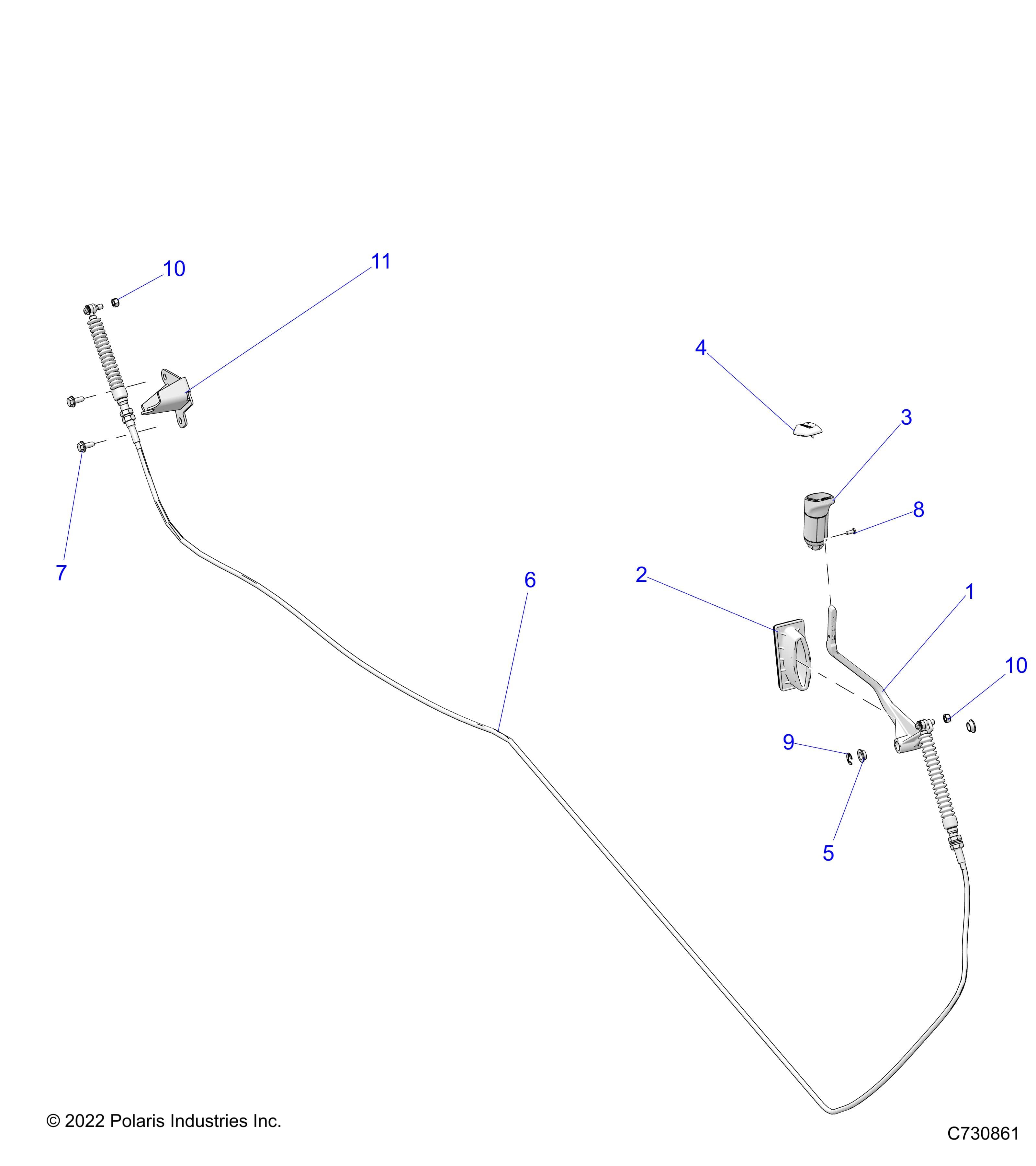 2026 RANGER 1000 NON EPS β DRIVE TRAIN, GEAR SELECTOR - R26TAA99A1/B1 (C730861) diagram