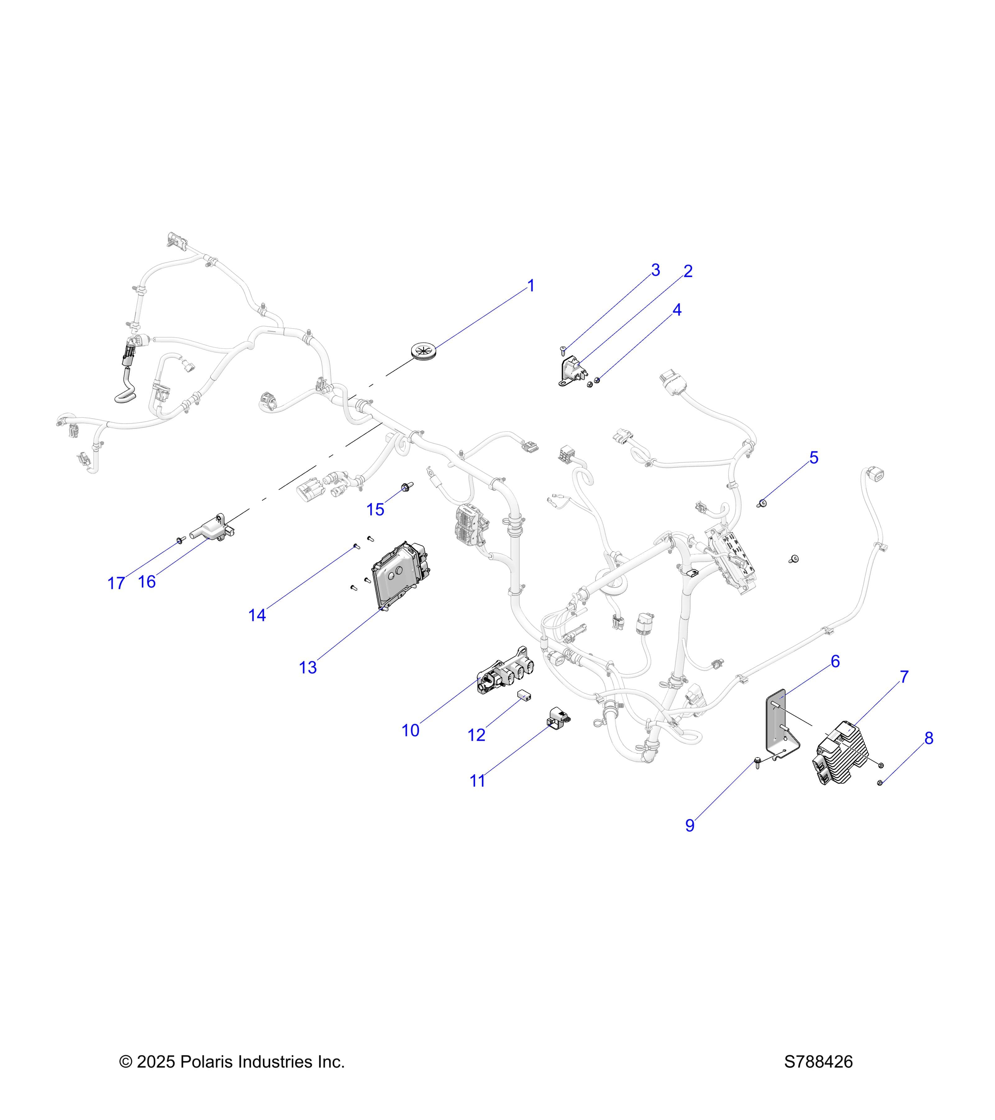 2026 RANGER 500 β ELECTRICAL, WIRE HARNESSES, COMPONENTS diagram