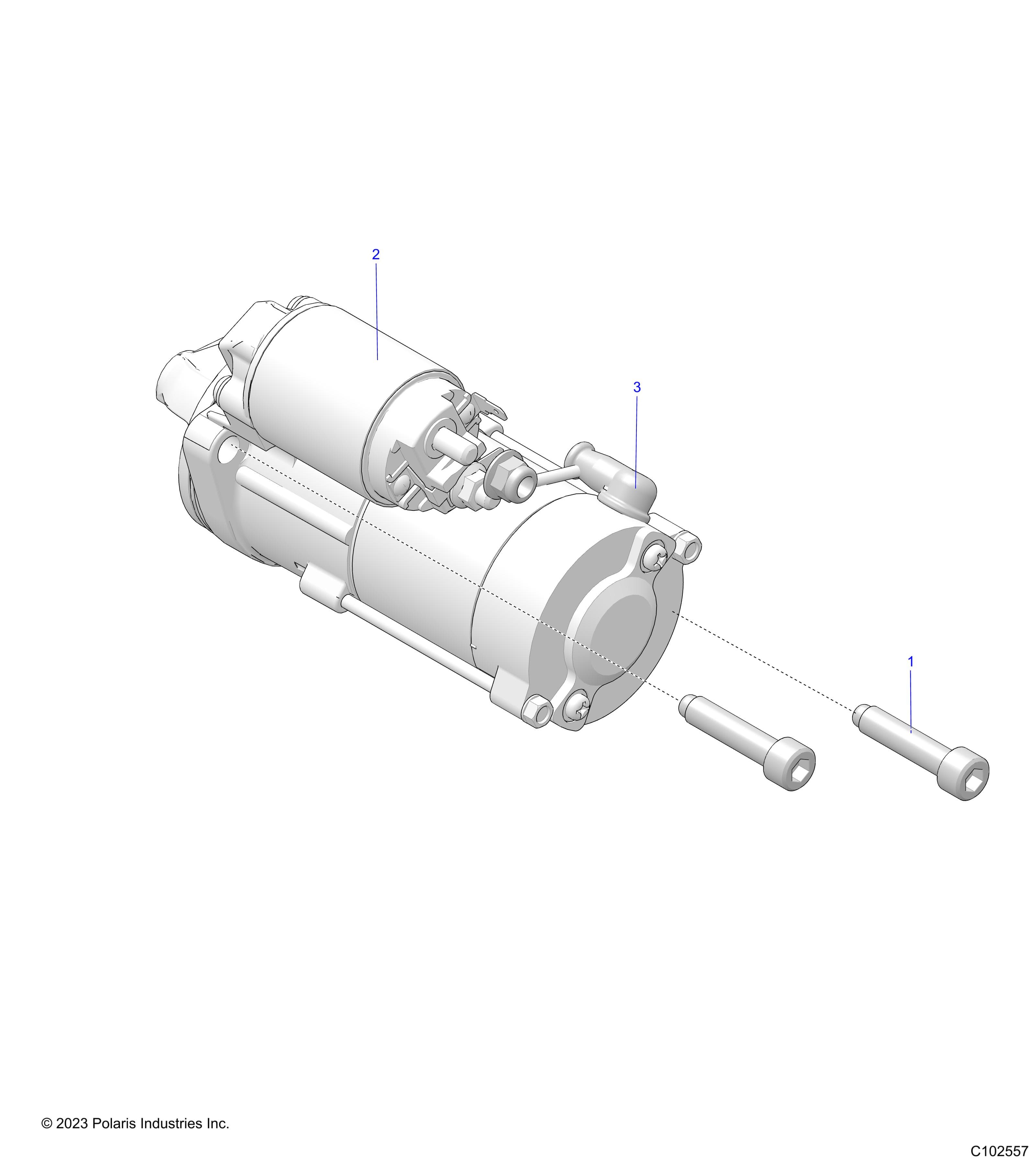 2026 SCRAMBLER 850 48" R02 - A26SVA85A4 β ENGINE, STARTING SYSTEM - A26SVA85A4 (C102557) diagram