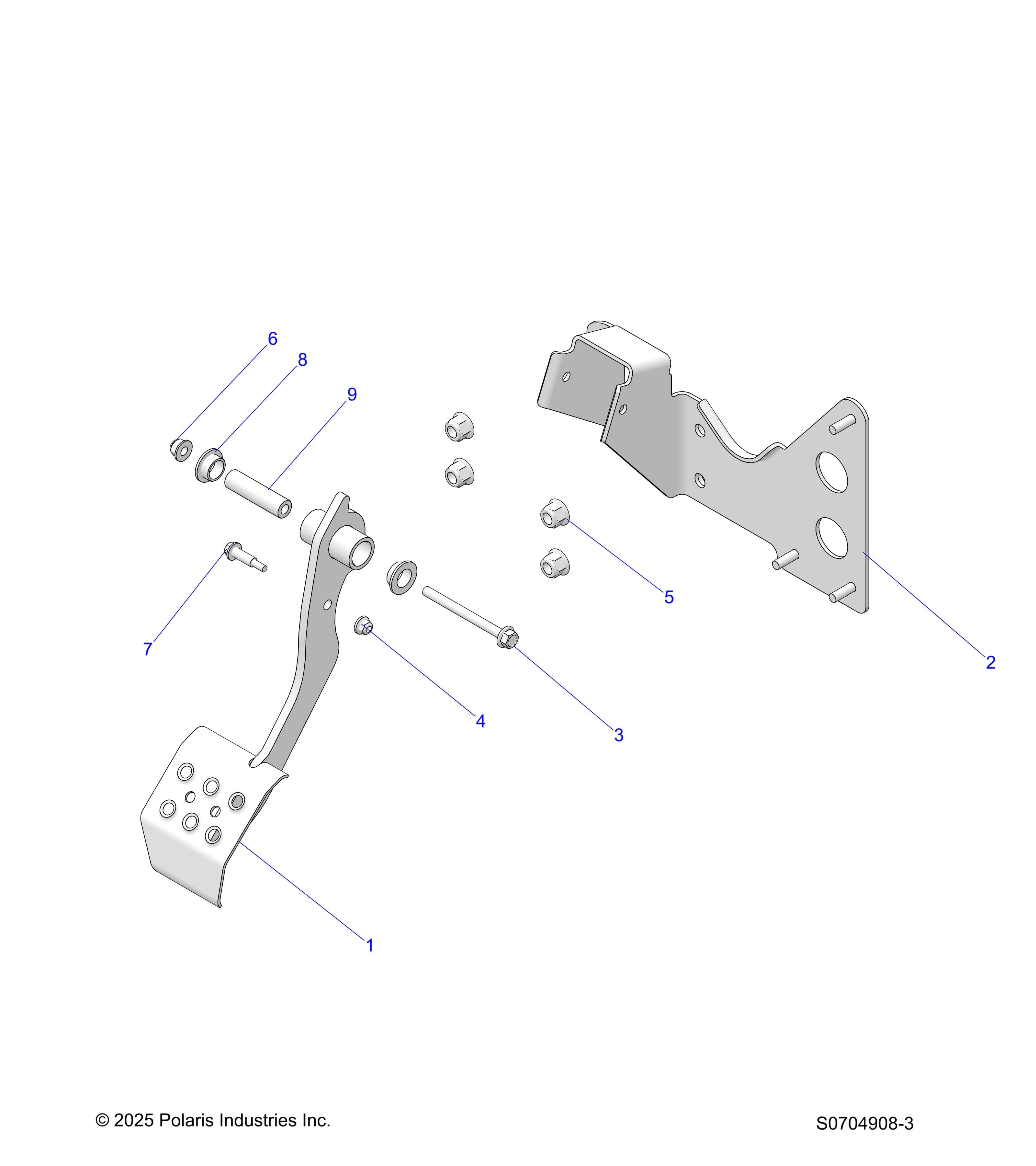 2026 RANGER 500 β BRAKES, PEDAL diagram