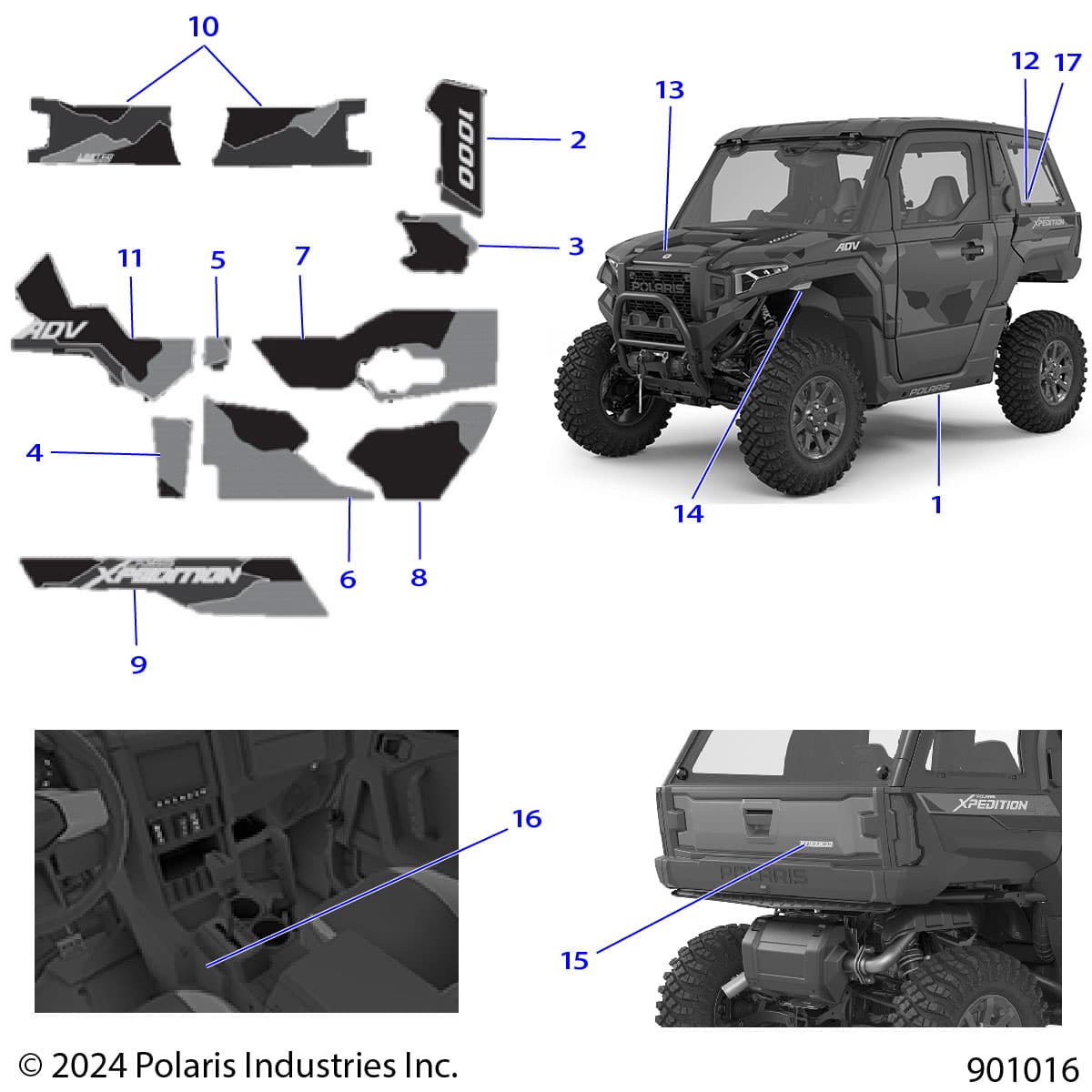 2026 POLARIS XPEDITION ADV NORTHSTAR — BODY, DECALS, GRAPHICS - G26GVW99AJ/BJ diagram