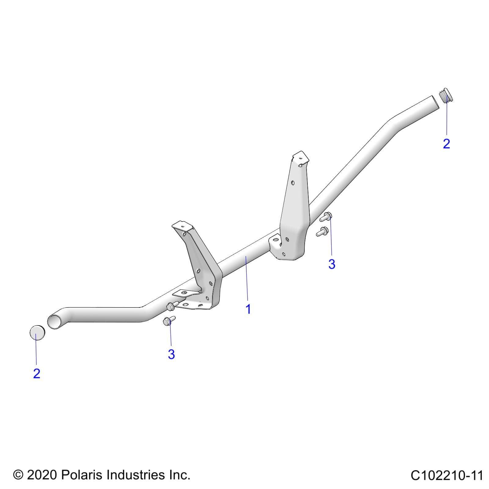 2026 SPORTSMAN XP 1000 MUD R01 - A26SXM95AR β BODY, REAR RACK SUPPORT - A26SXM95AR (C102210-11) diagram