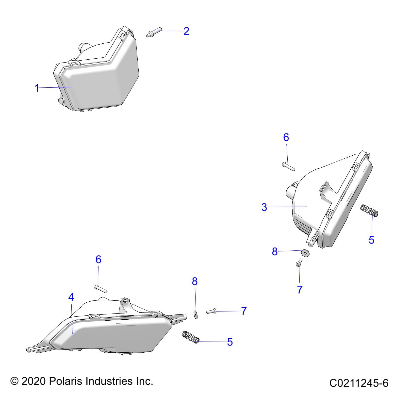 2026 SPORTSMAN 450 EPS 50S β ELECTRICAL, HEADLIGHTS - A26SEE50B1/B4 (C0211245-6) diagram